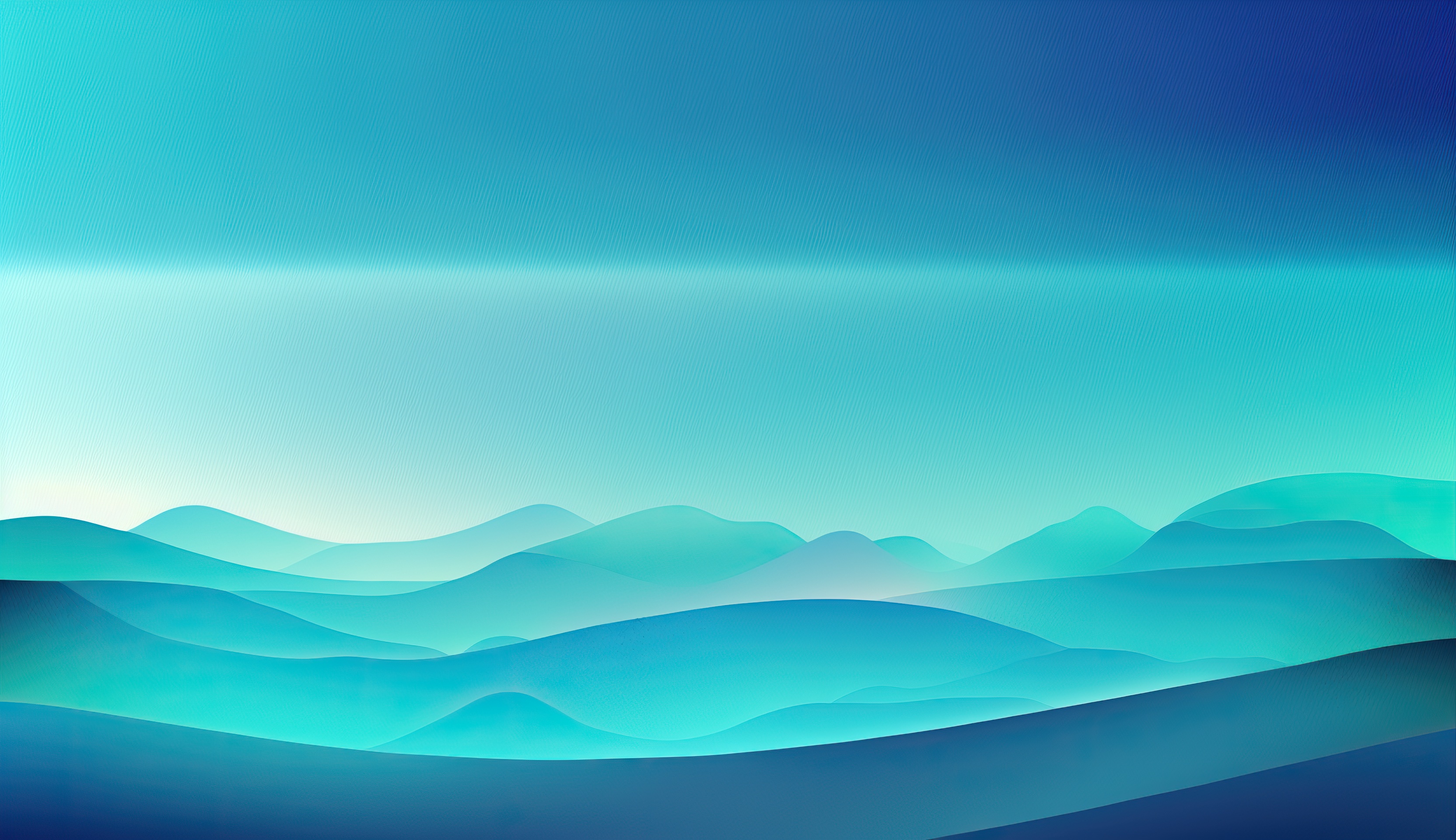 Abstract Mountain Landscape Background in Blue and Cyan Colors, AI generative