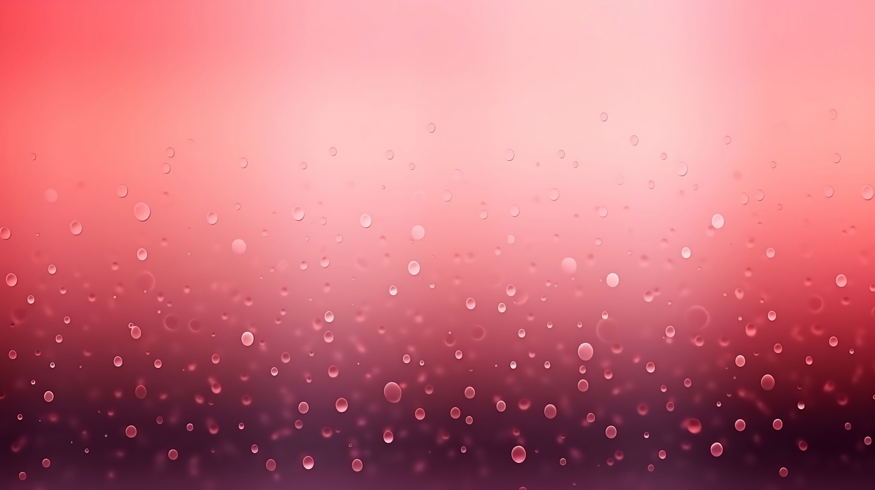 Beautiful rain drops on red gradient background