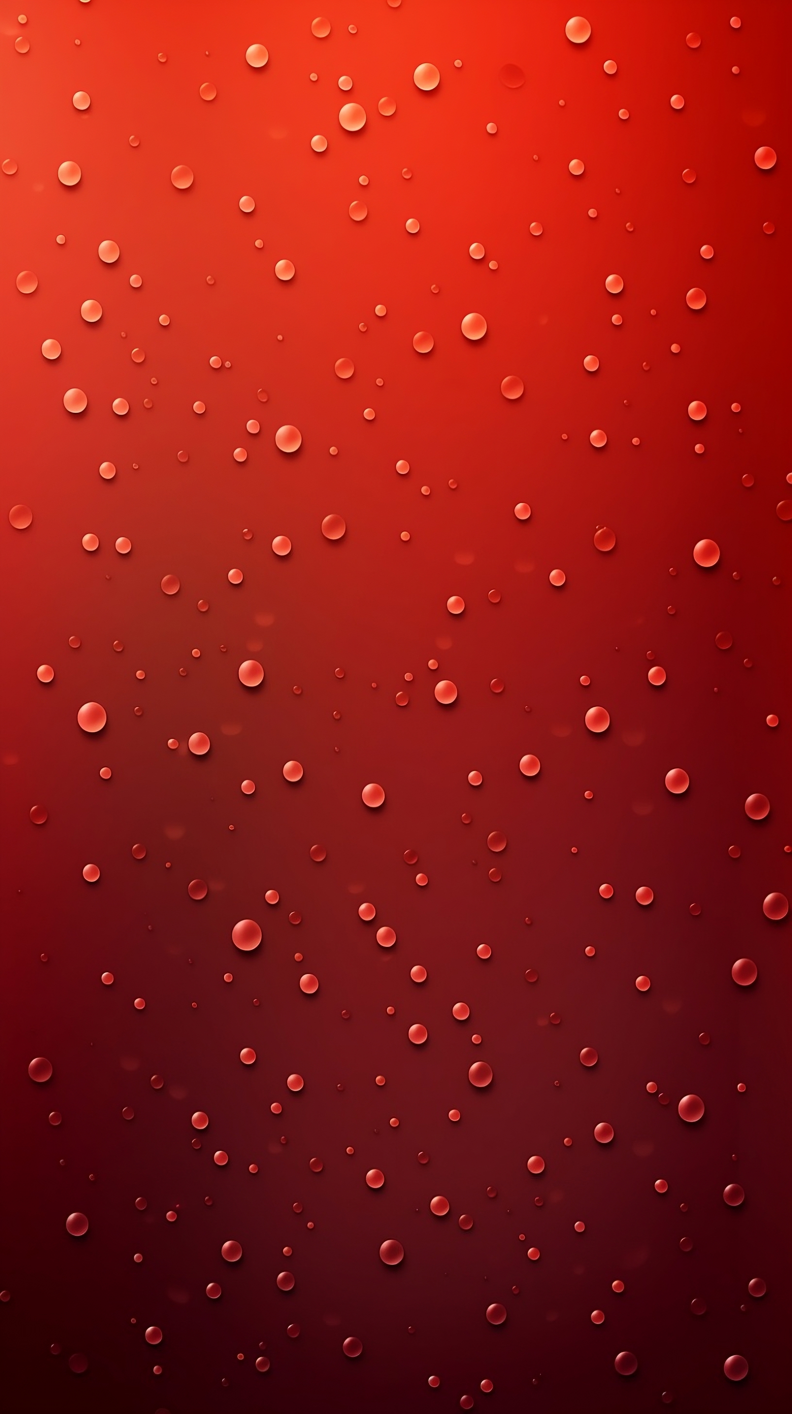 Beautiful rain drops on red gradient background, mobile background