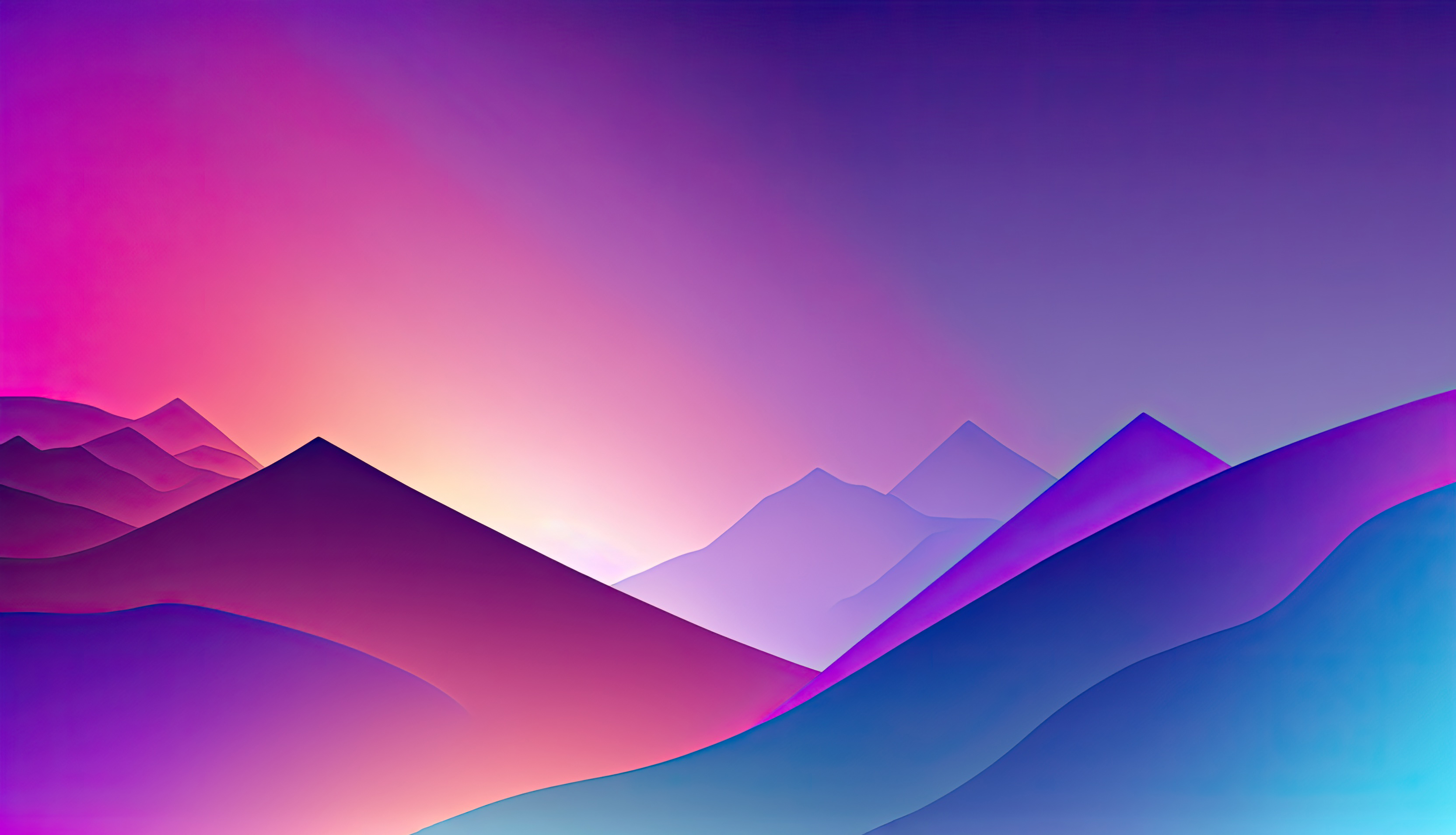 Colorful Mountainscape at Sunset, AI generative