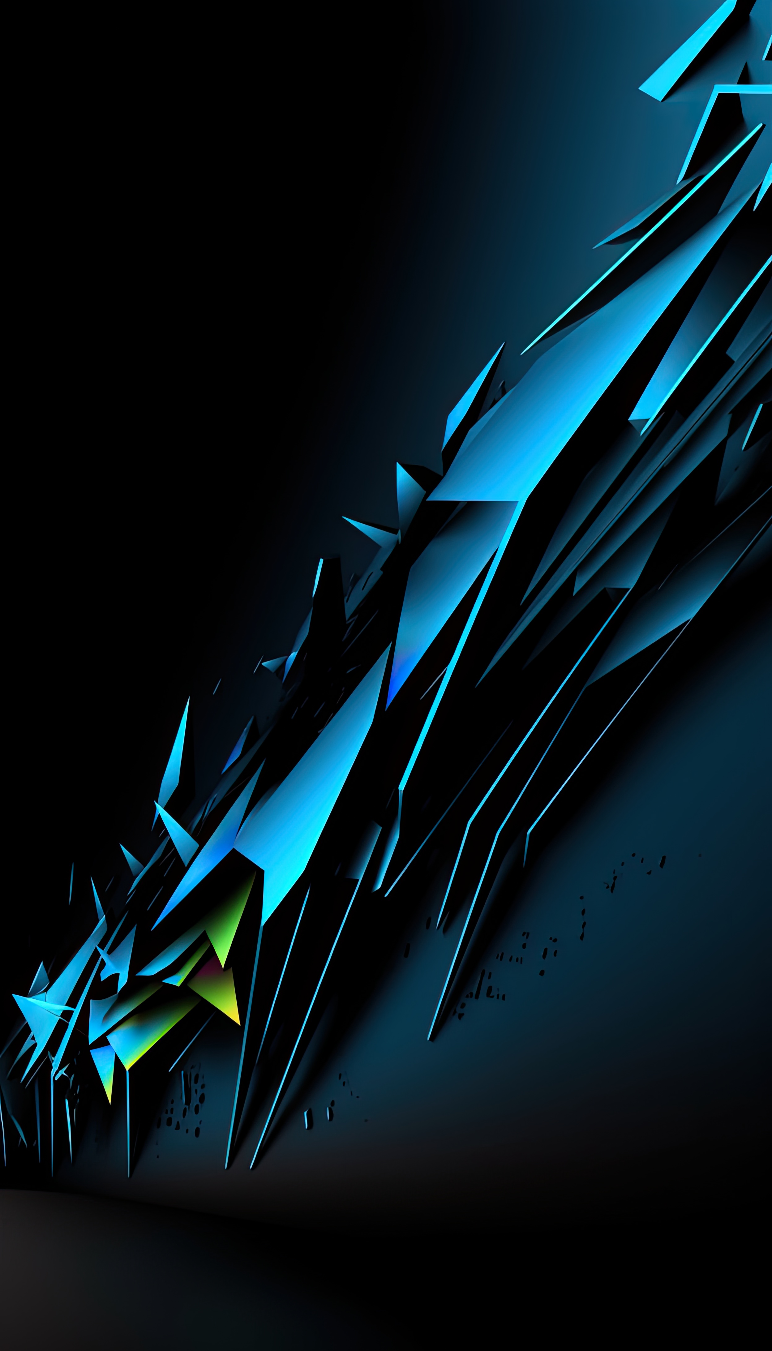 Modern blue 3d abstract on dark background