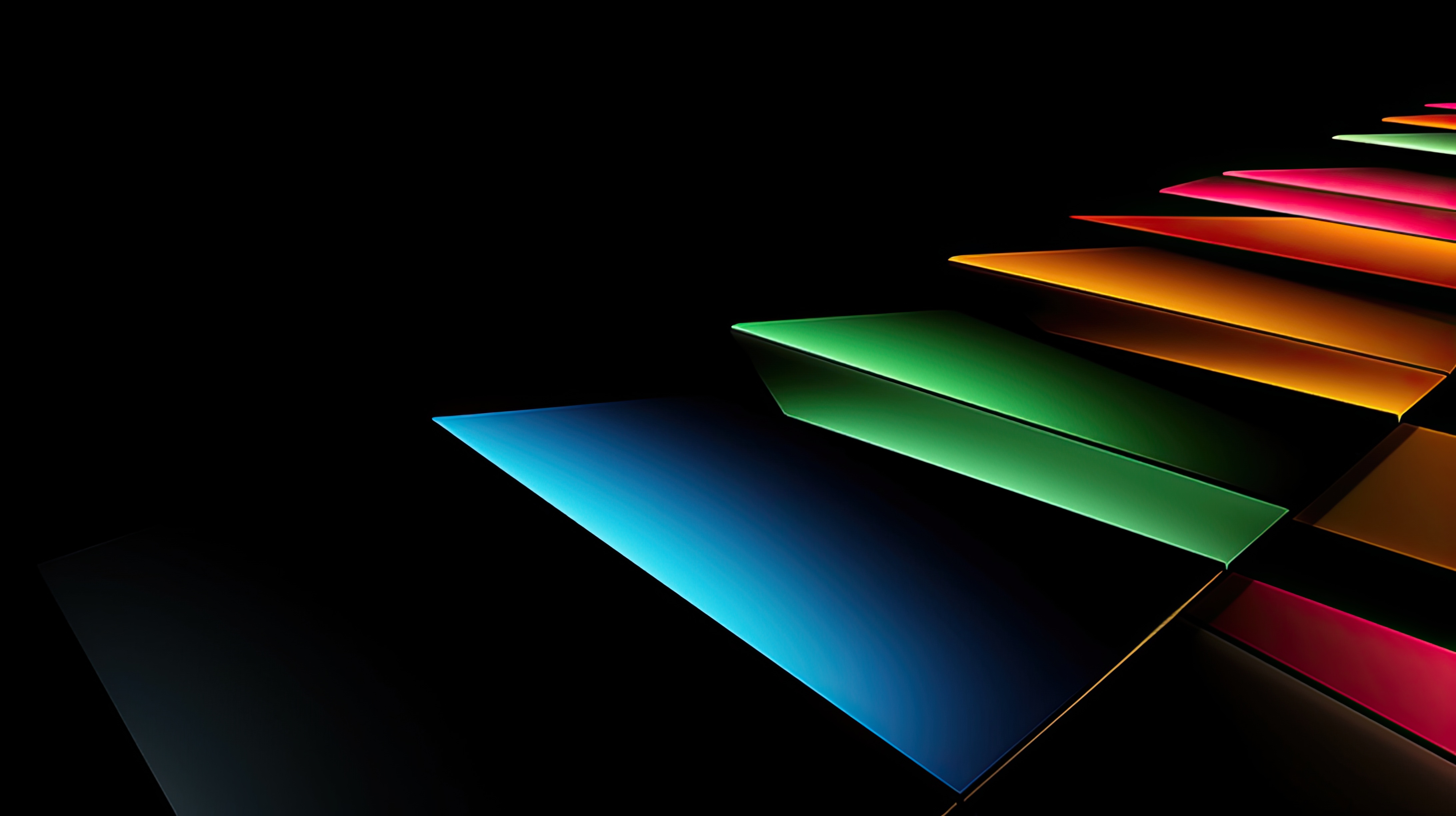 Modern colorful 3d abstract on dark background