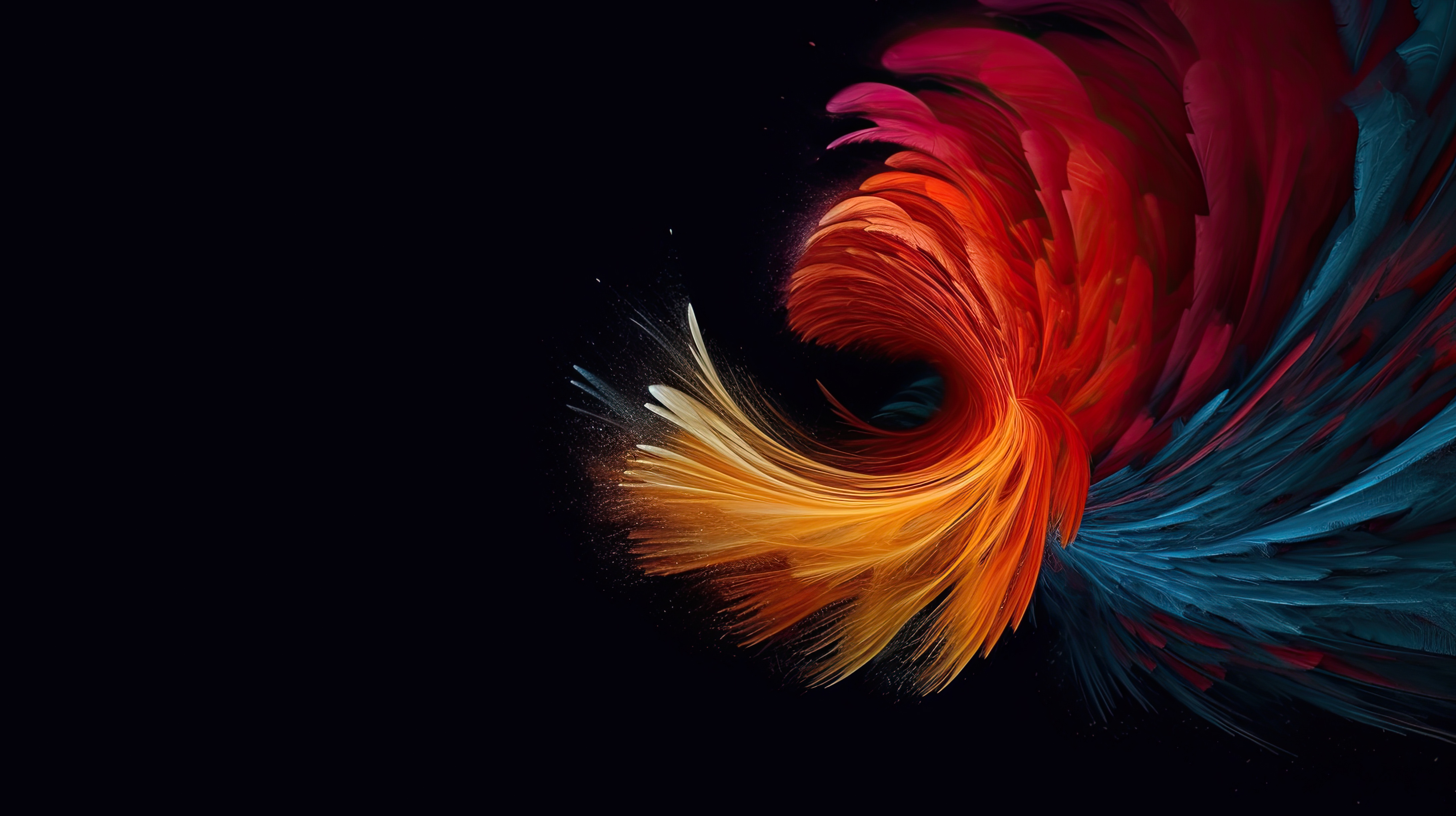 Modern colorful abstract on dark background