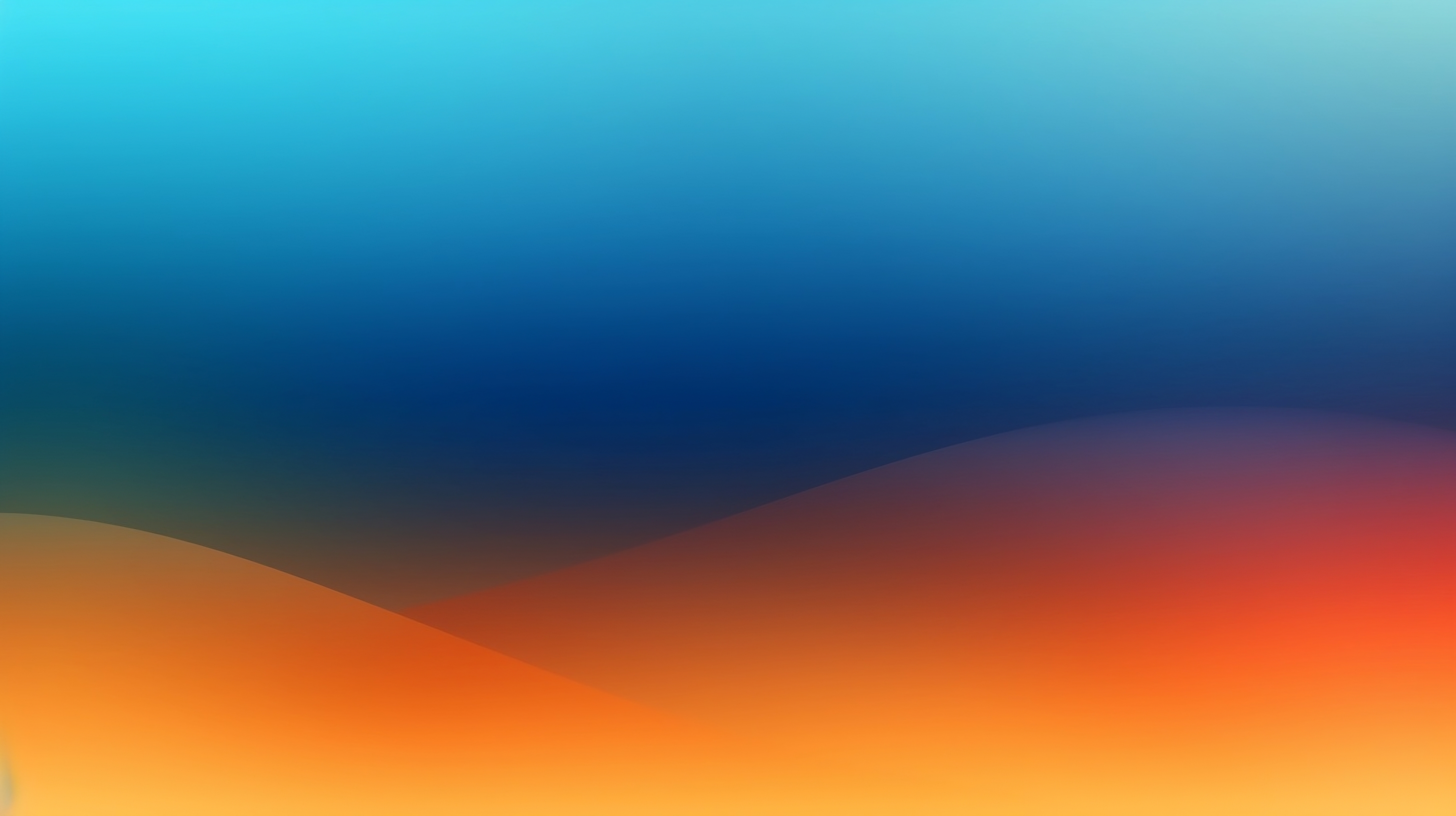 Orange blue cyan gradient abstract waves