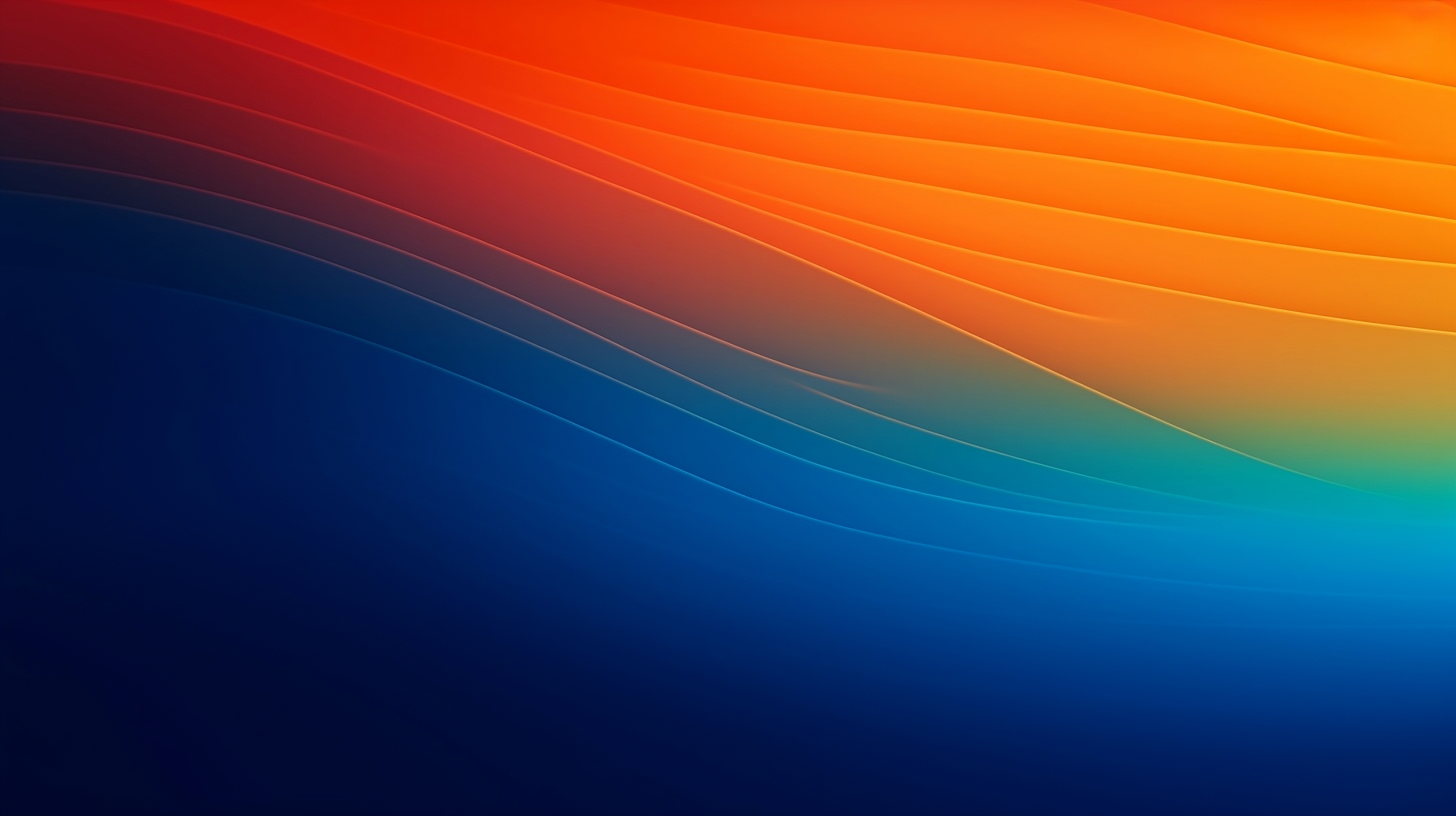 Orange blue cyan gradient abstract waves background