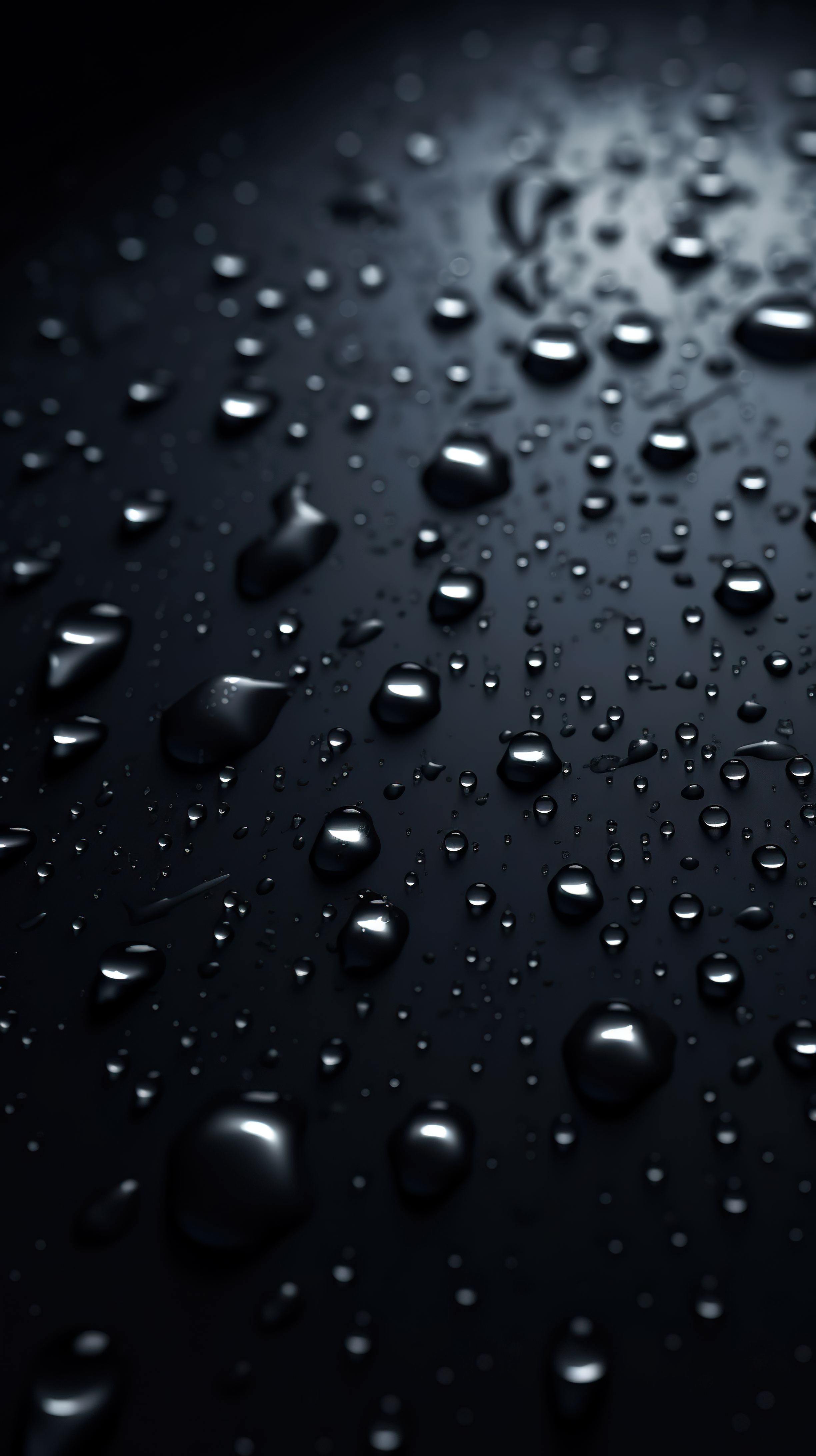 Small raindrops dark background