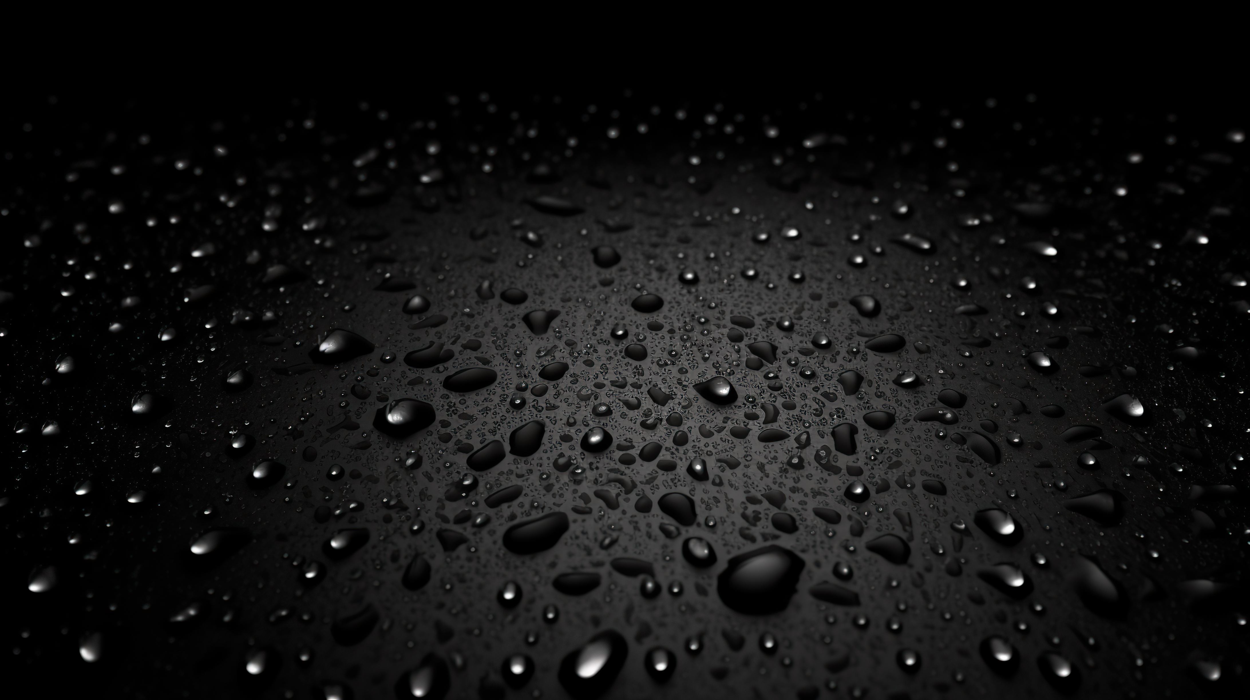 Small raindrops dark background