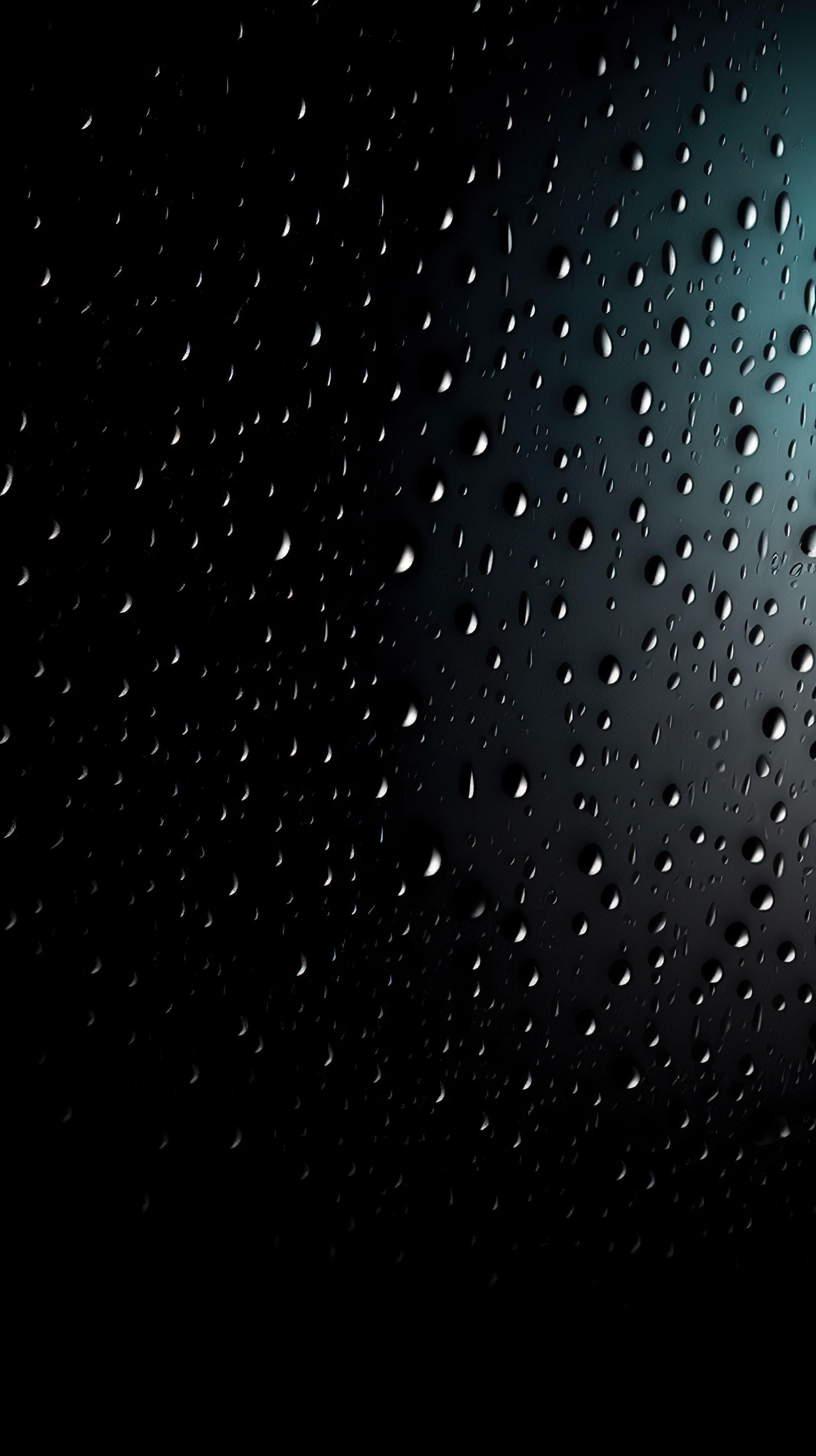 Small raindrops dark background