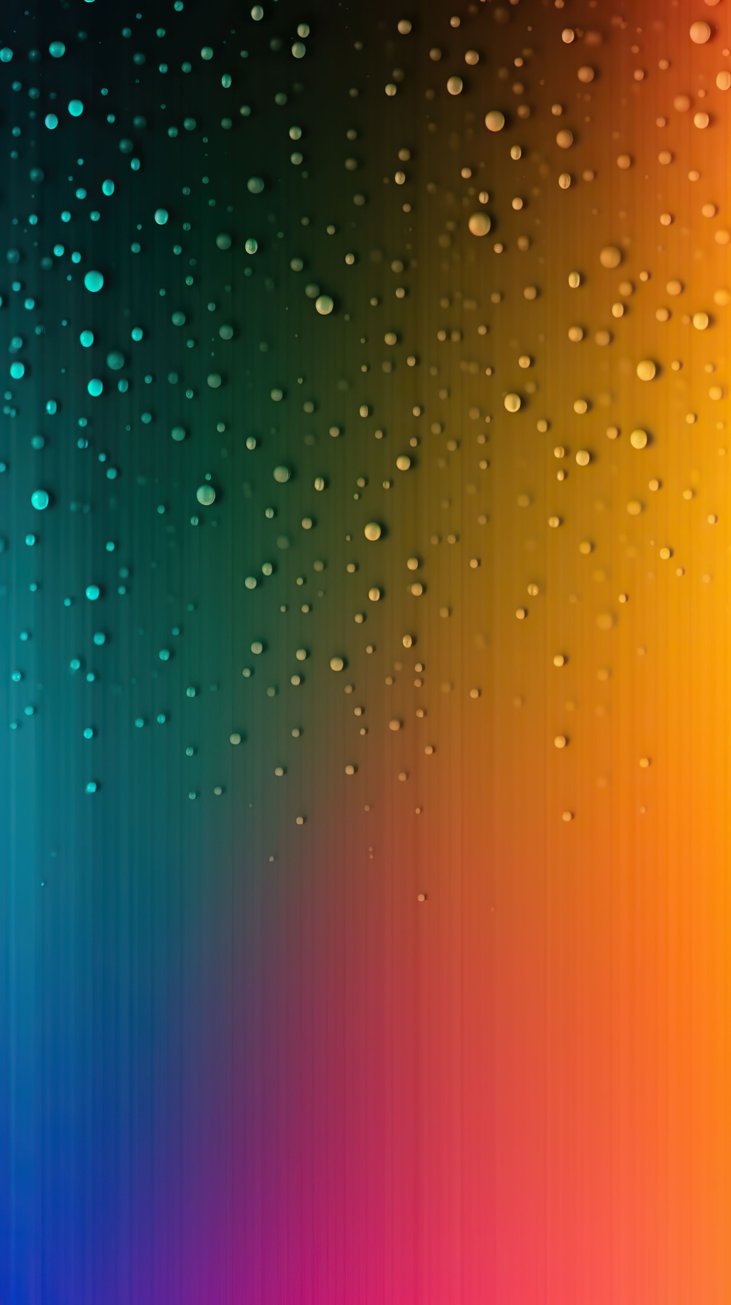 Small raindrops on the colorful gradient background