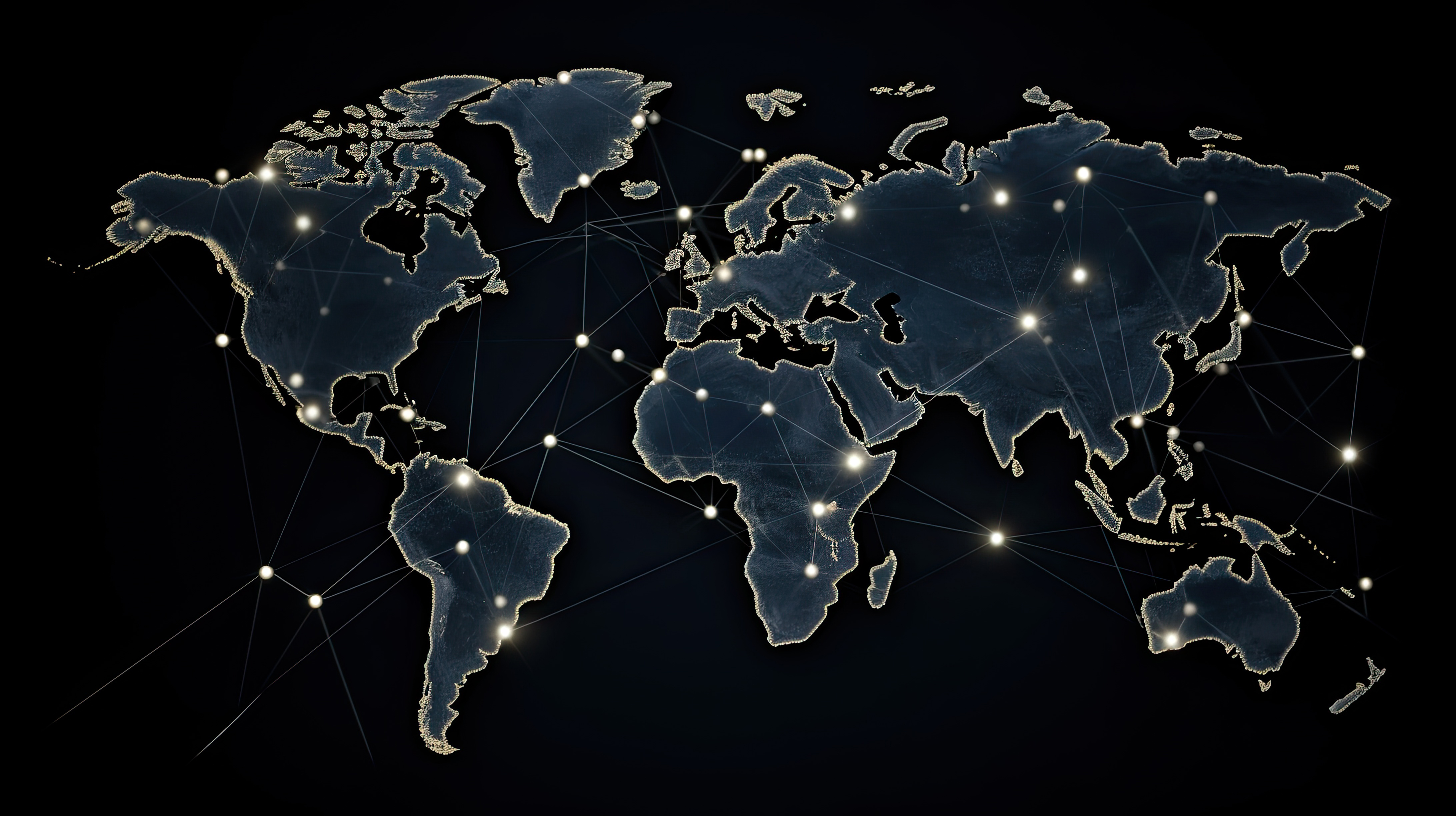 Abstract mash line and point Scales on hexagon dark background with Map World. Wire frame 3D mesh polygonal network line, design sphere, dot and structure