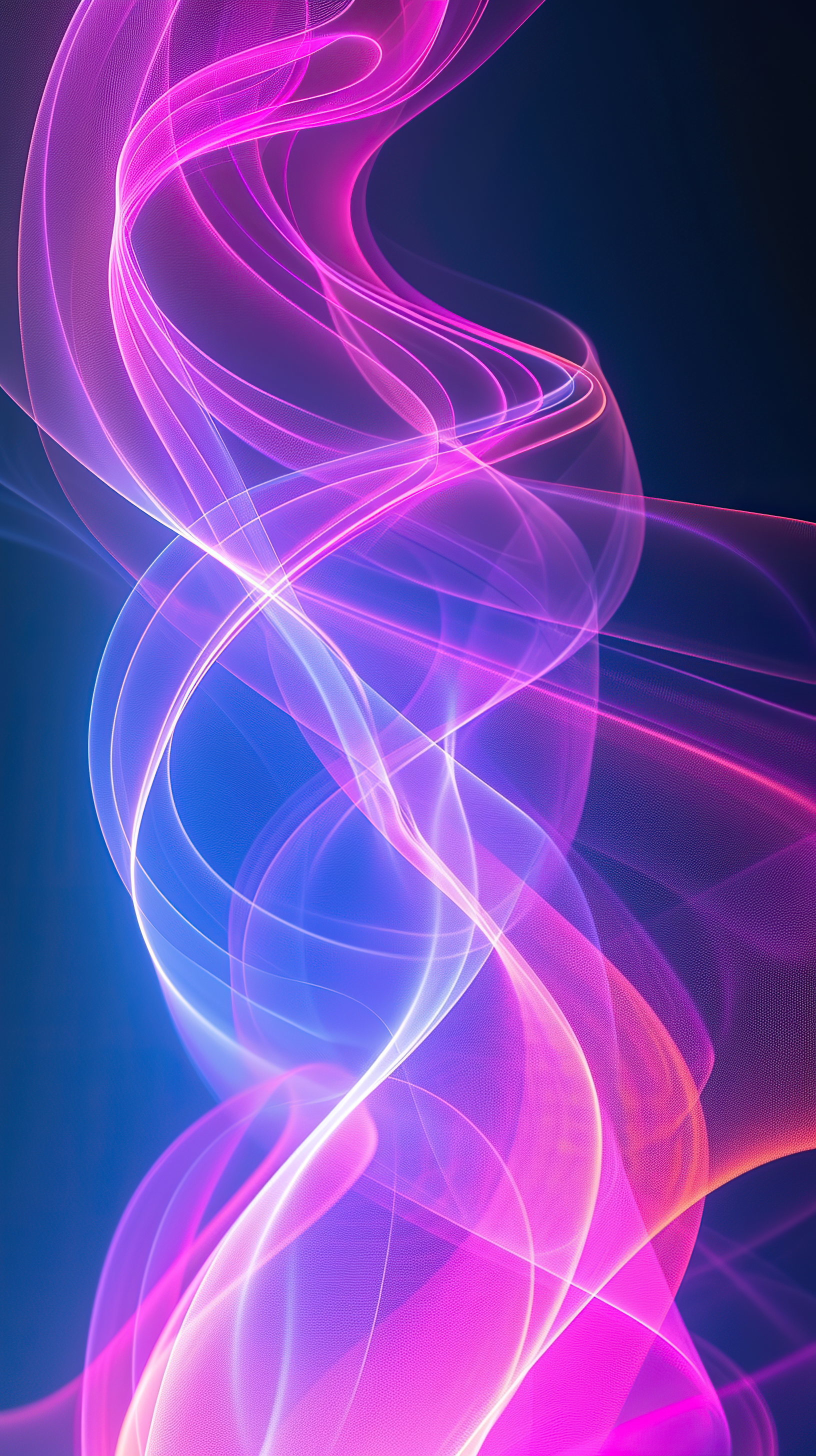 Abstract curved blue purple, pink line light effect