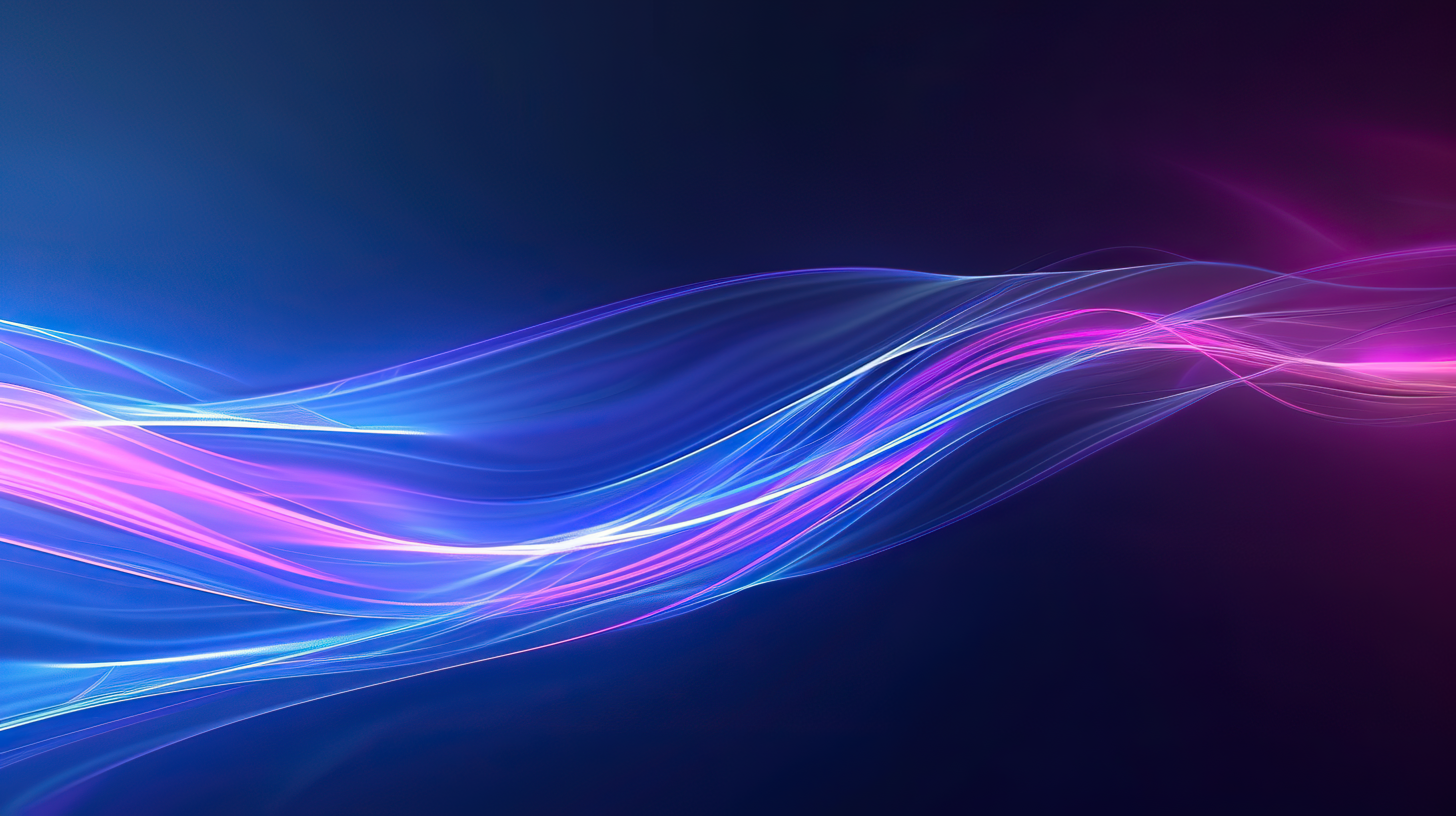 Abstract curved blue purple, pink line light effect