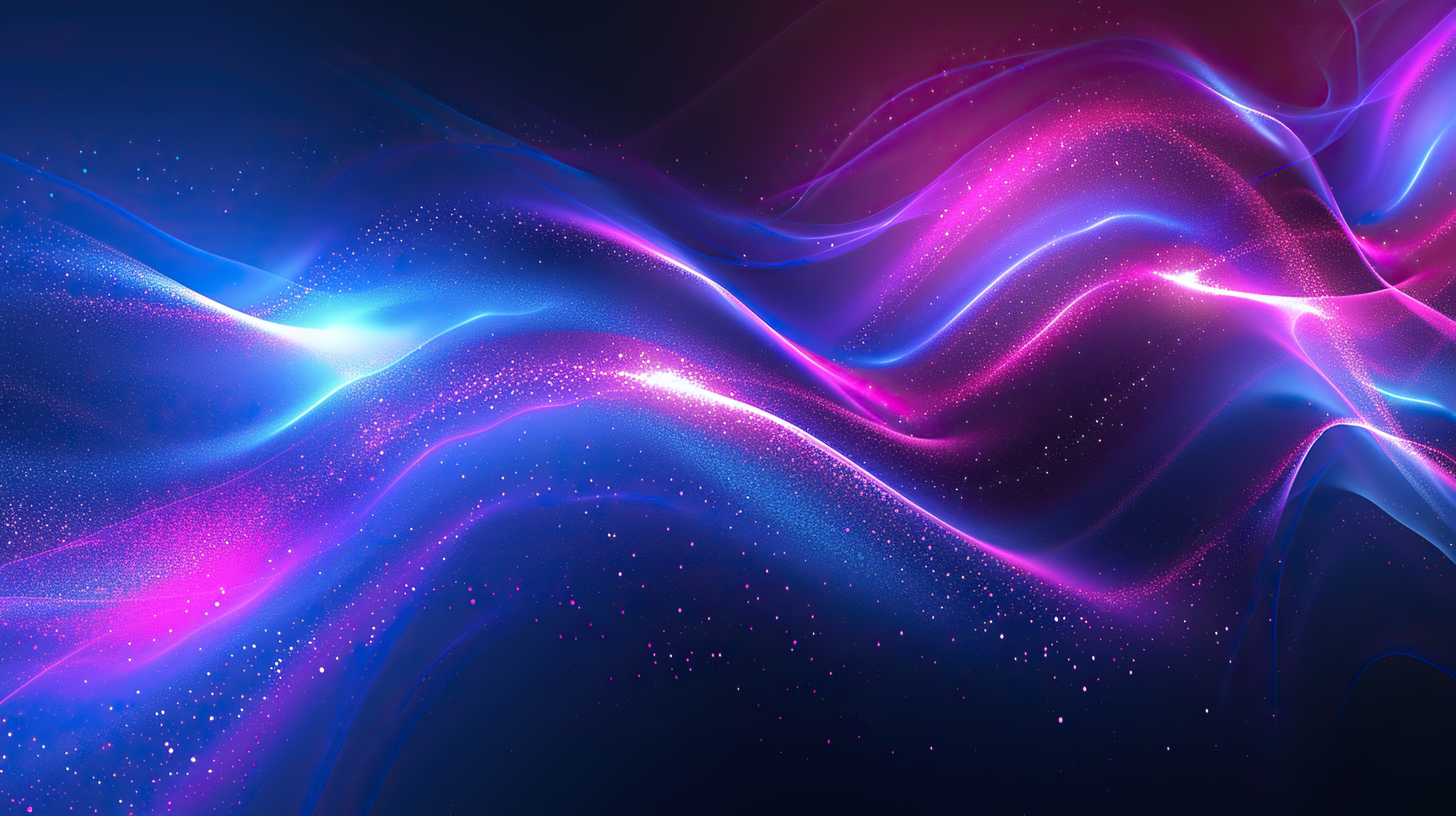 Abstract curved blue purple, pink line light effect