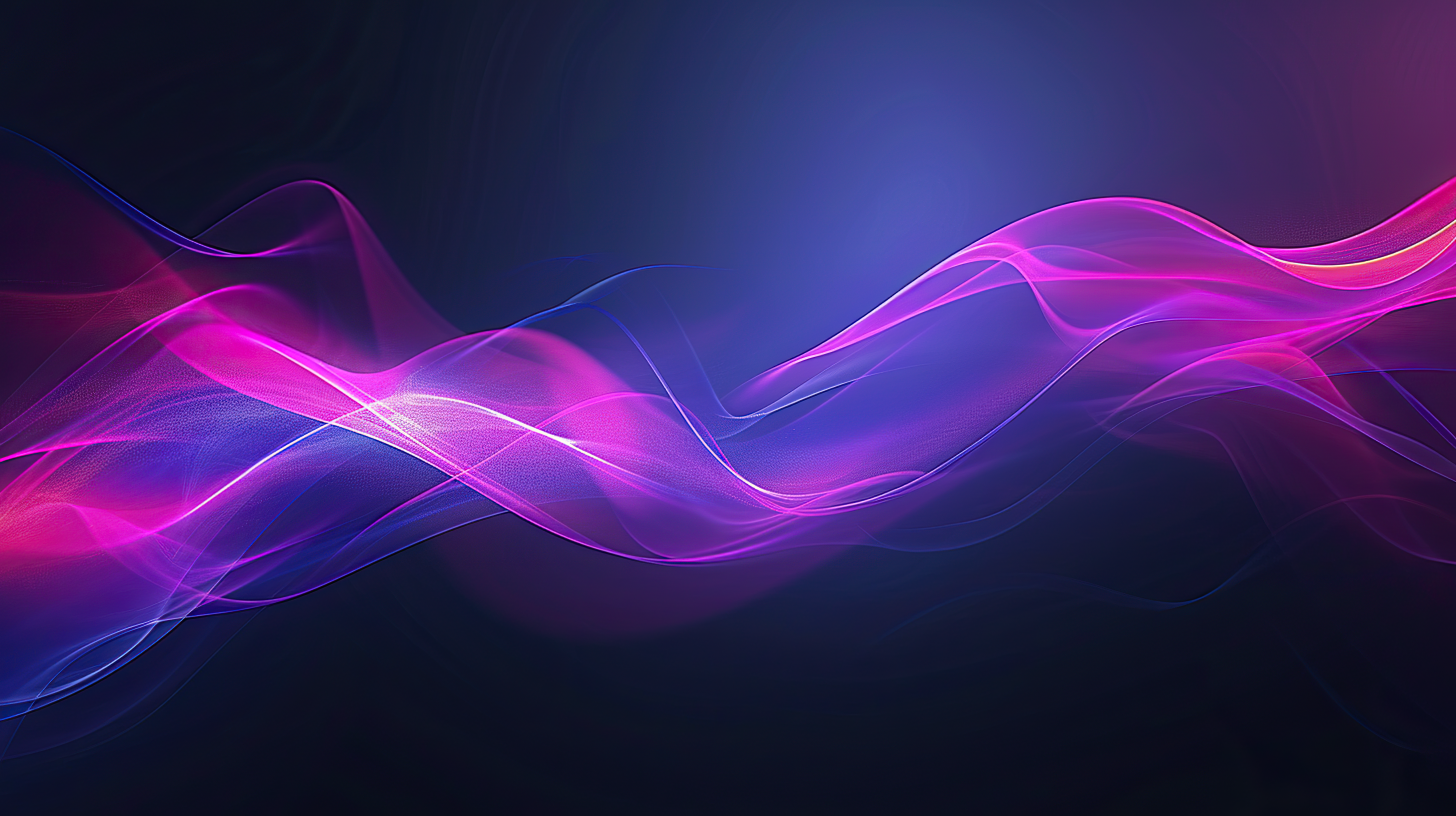 Abstract curved blue purple, pink line light effect