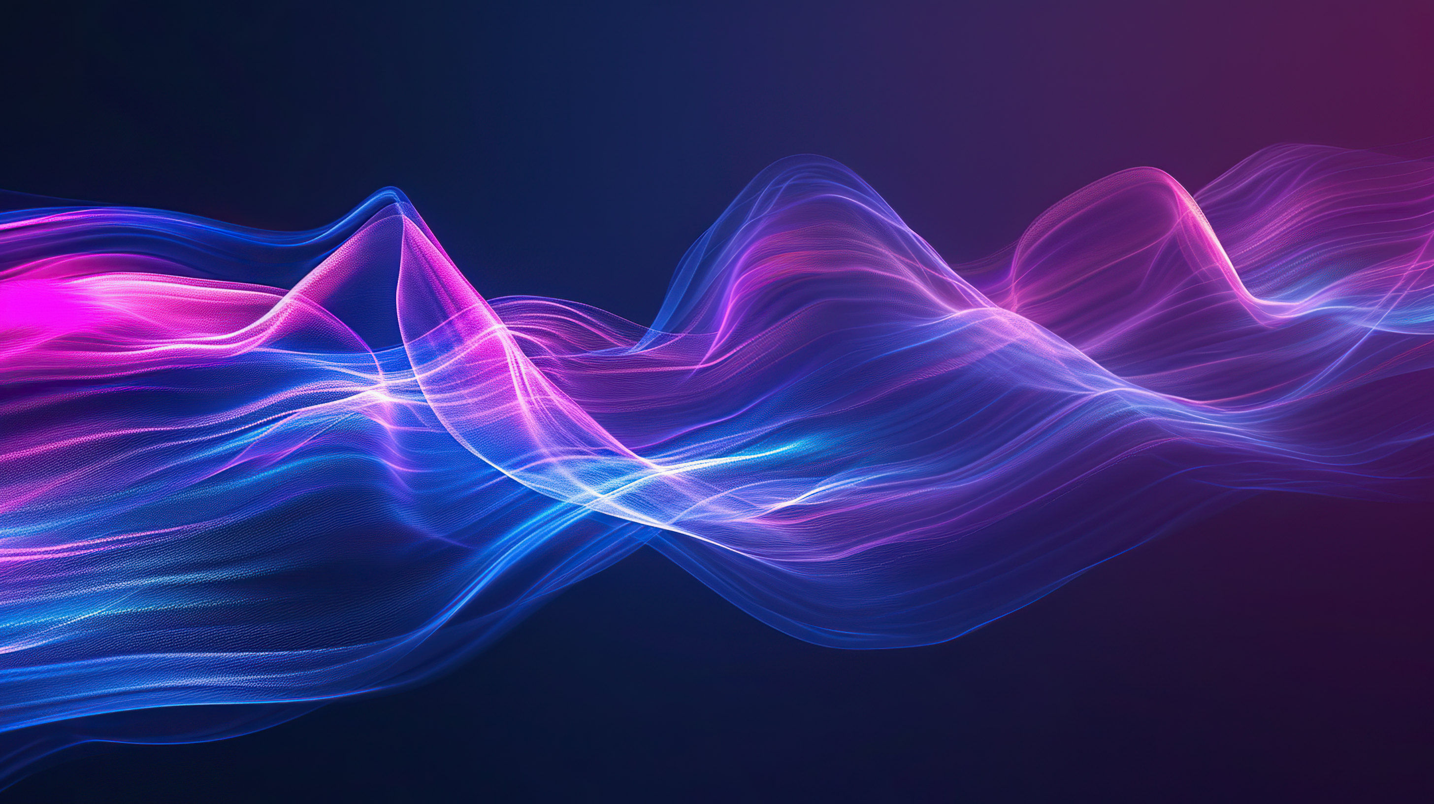 Abstract curved blue purple, pink line light effect