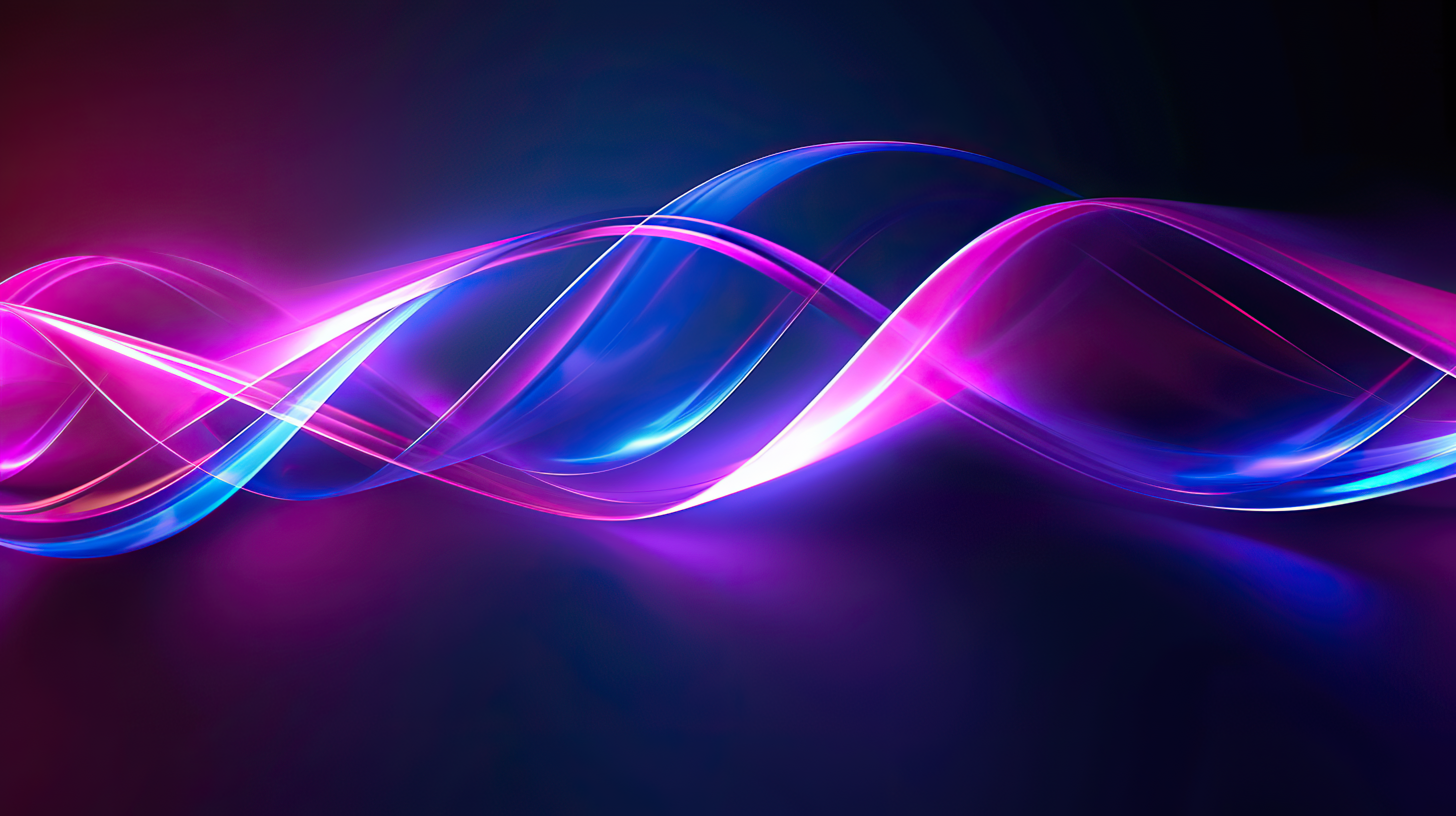 Abstract curved blue purple, pink line light effect