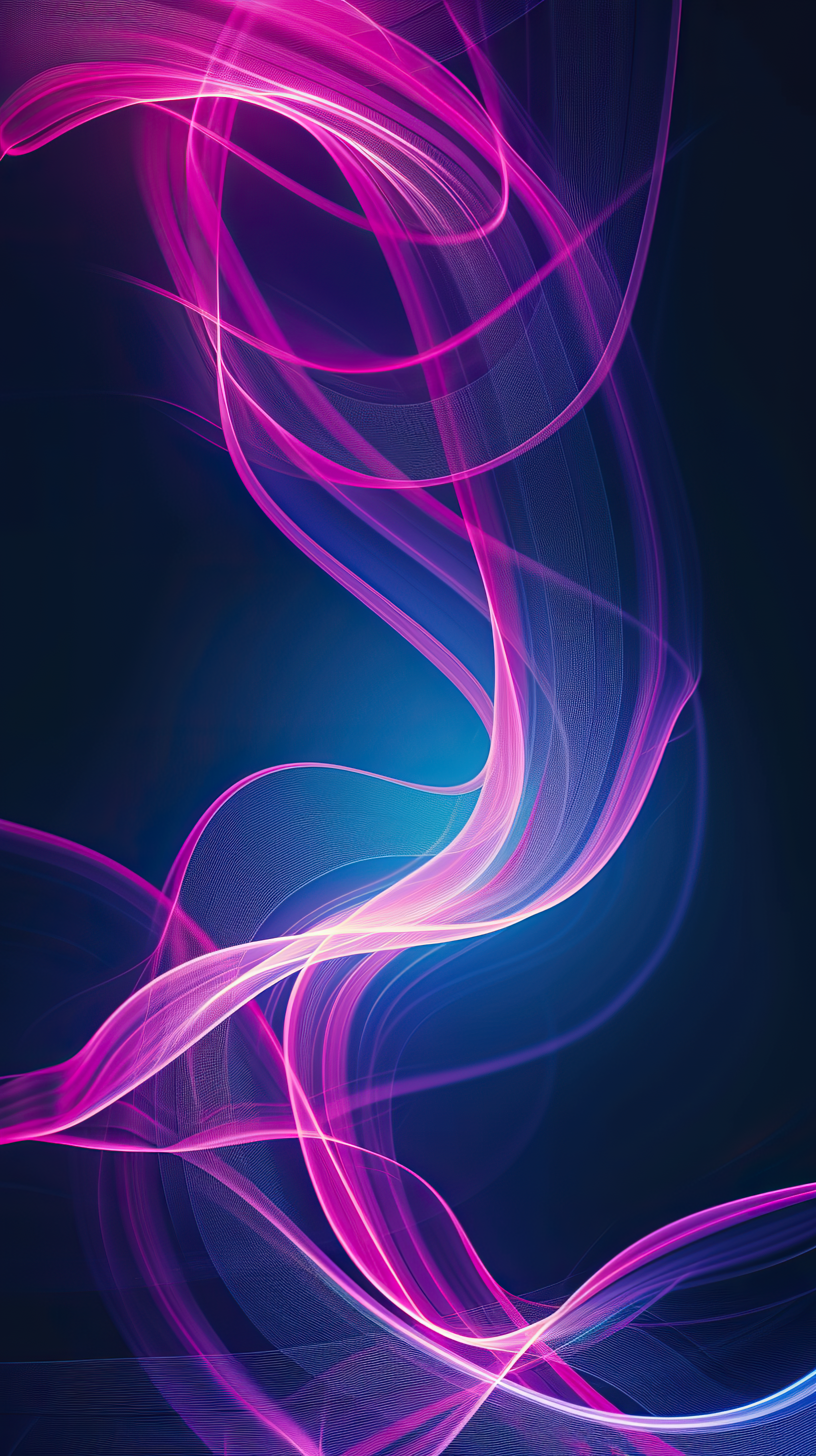 Abstract curved blue purple, pink line light effect