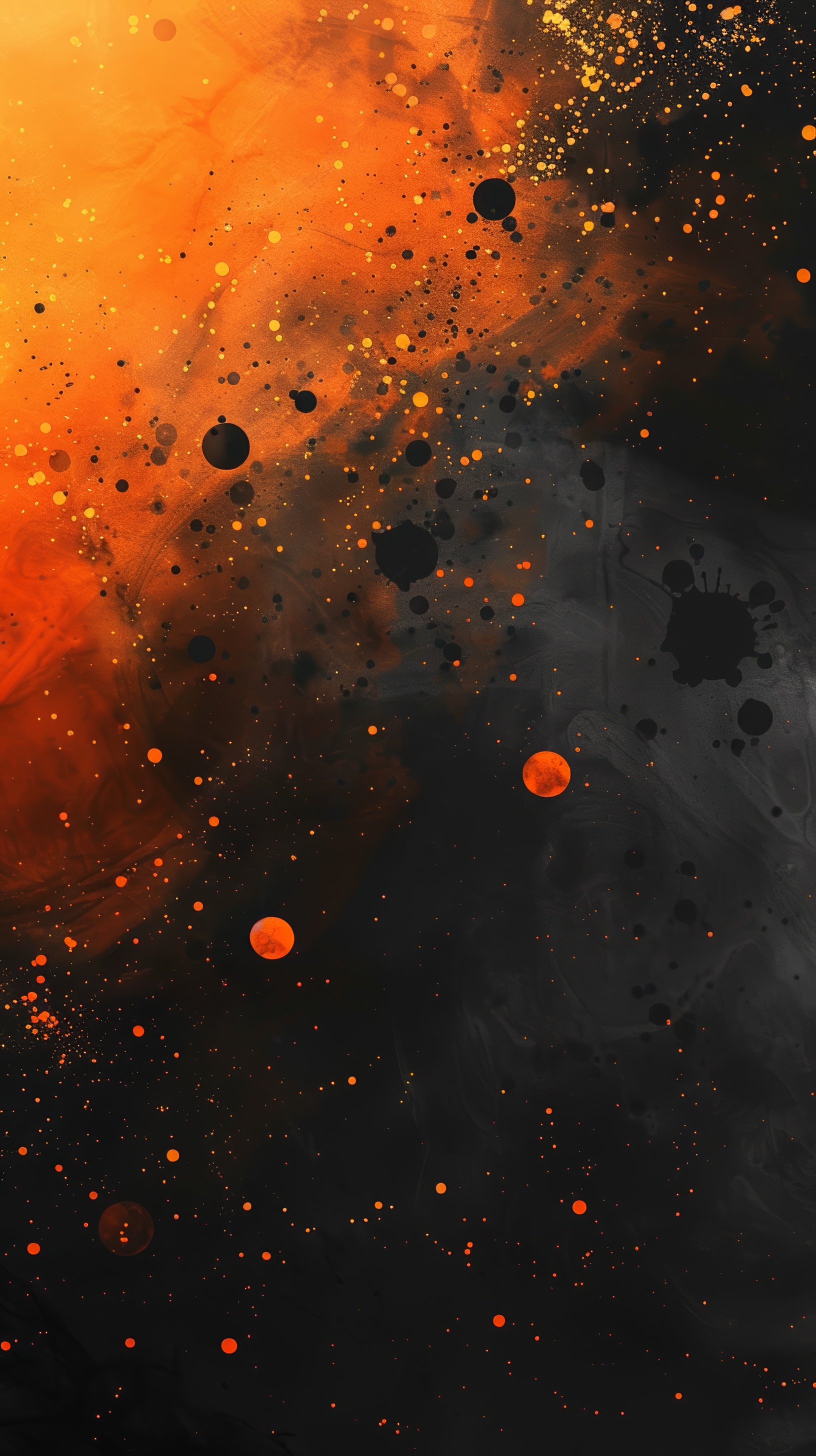 Abstract orange and black background