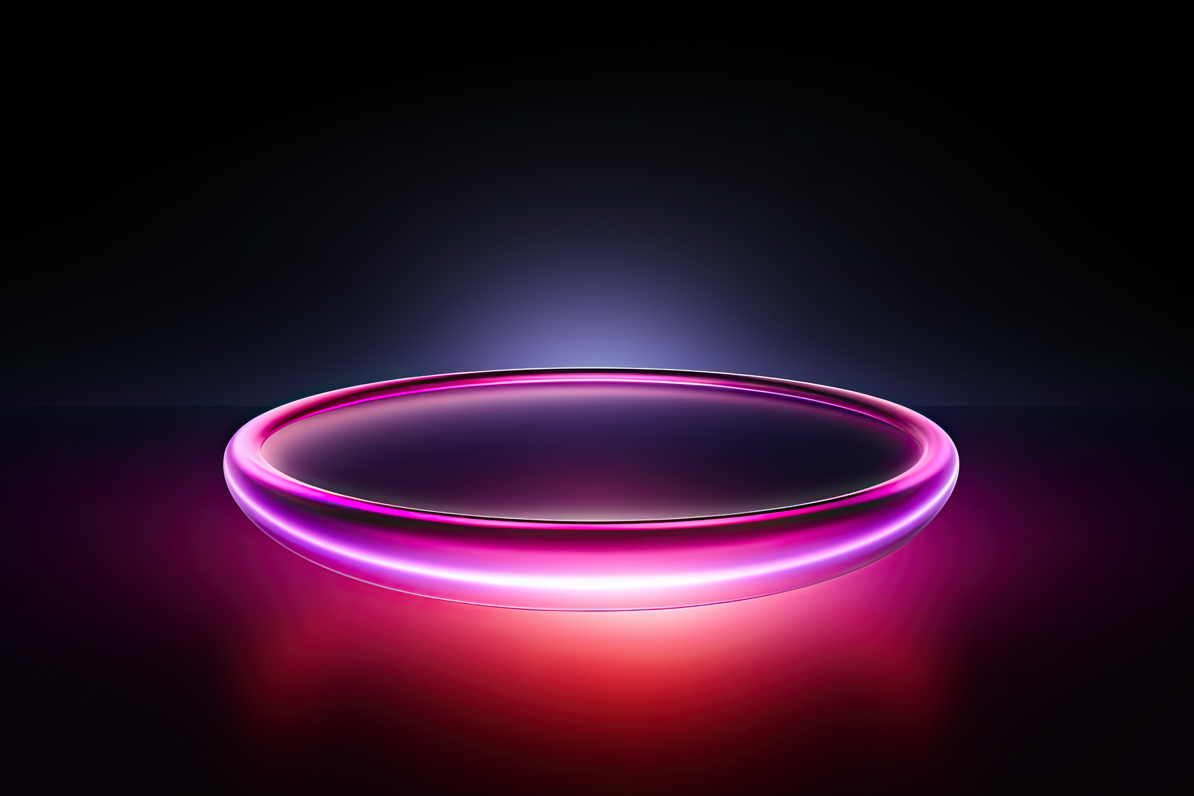 Circular purple aura on dark isolated background