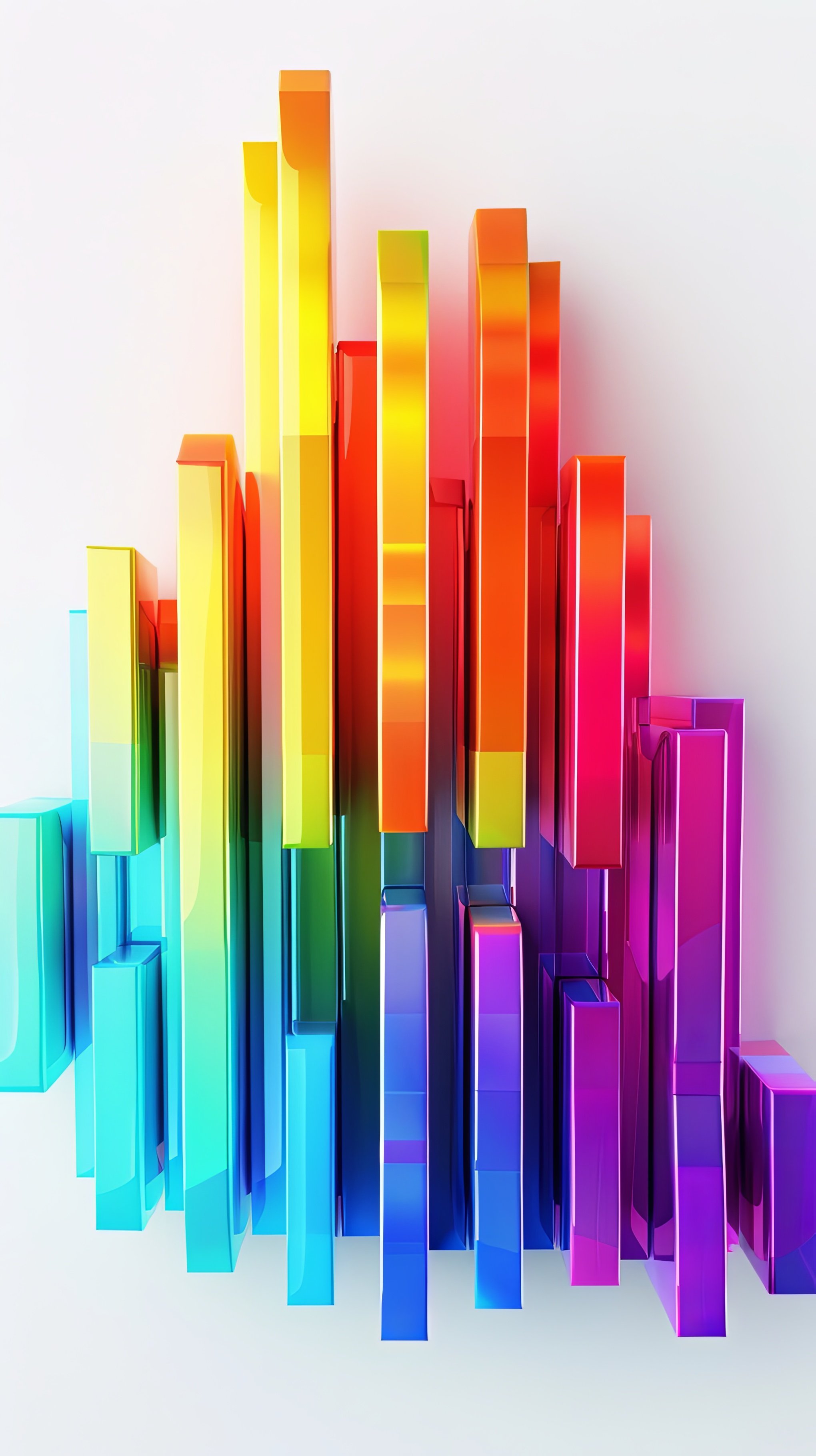 Colorful geometric abstract background with plastic cubic shapes