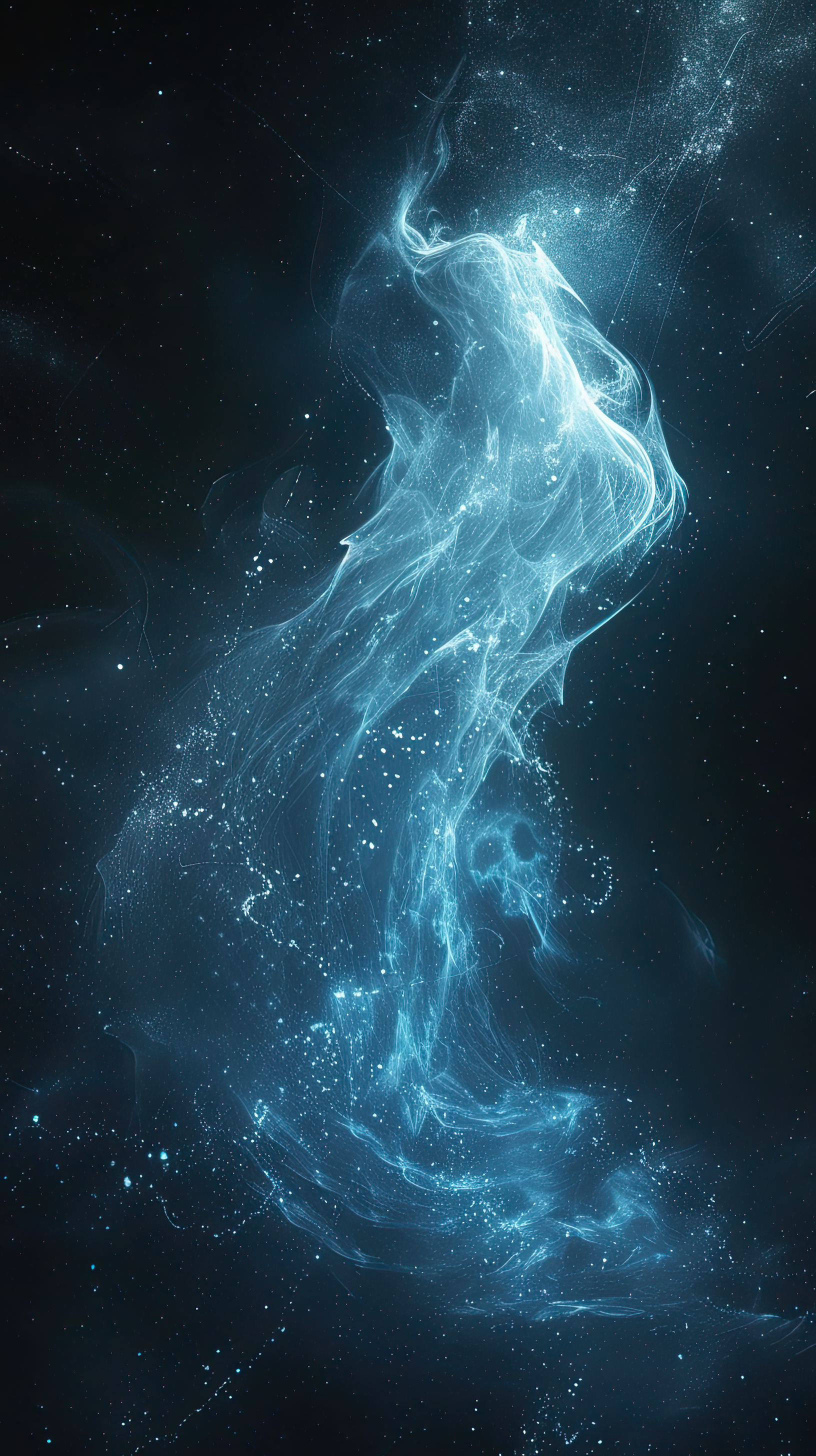 Dust particles and smoky background, Abstract background with particles in dark background