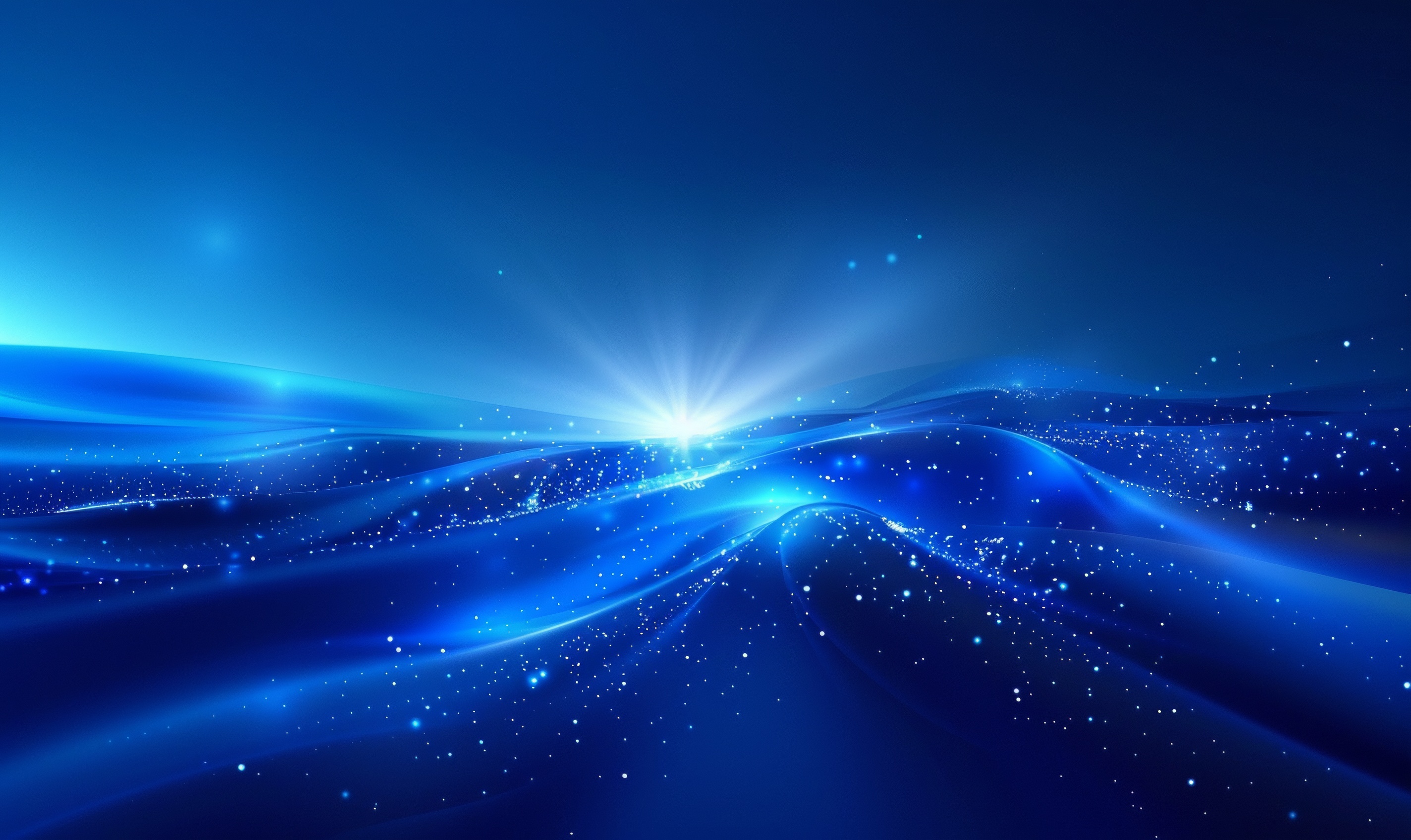 Futuristic blue background with light beams and gradient