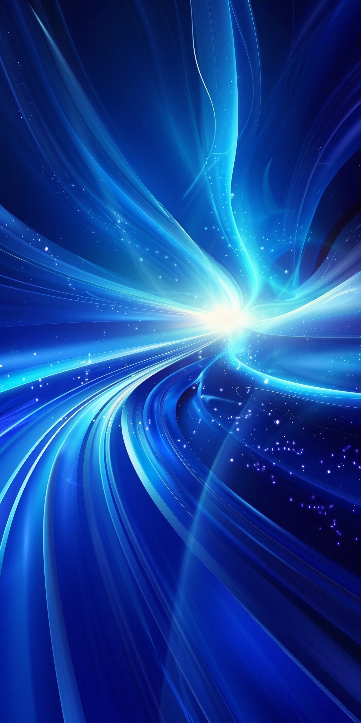 Futuristic blue background with light beams and gradient