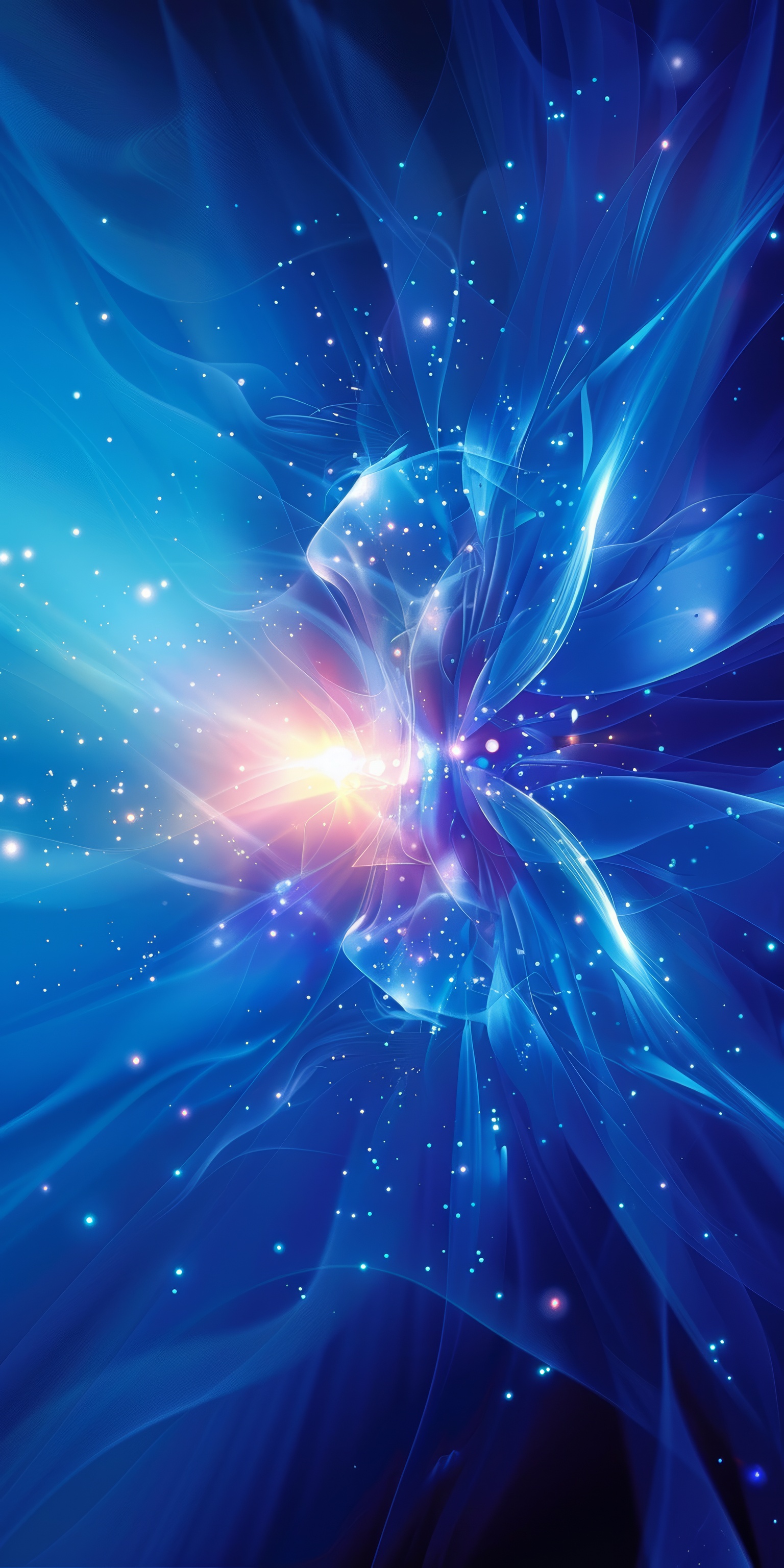 Futuristic blue background with light beams and gradient