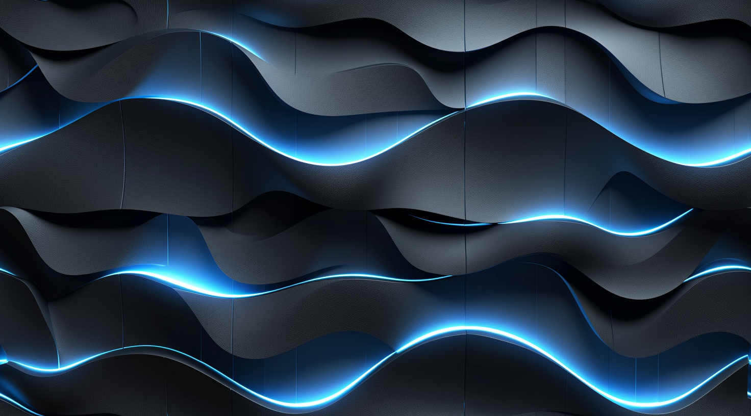 Modern 3d wallpaper with blue LED