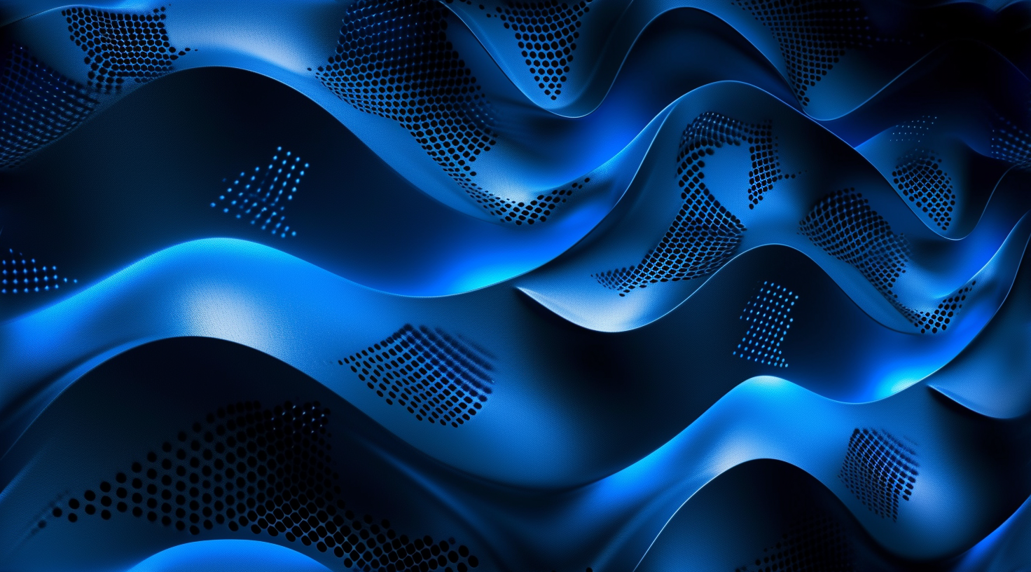 Modern 3d wallpaper with blue LED