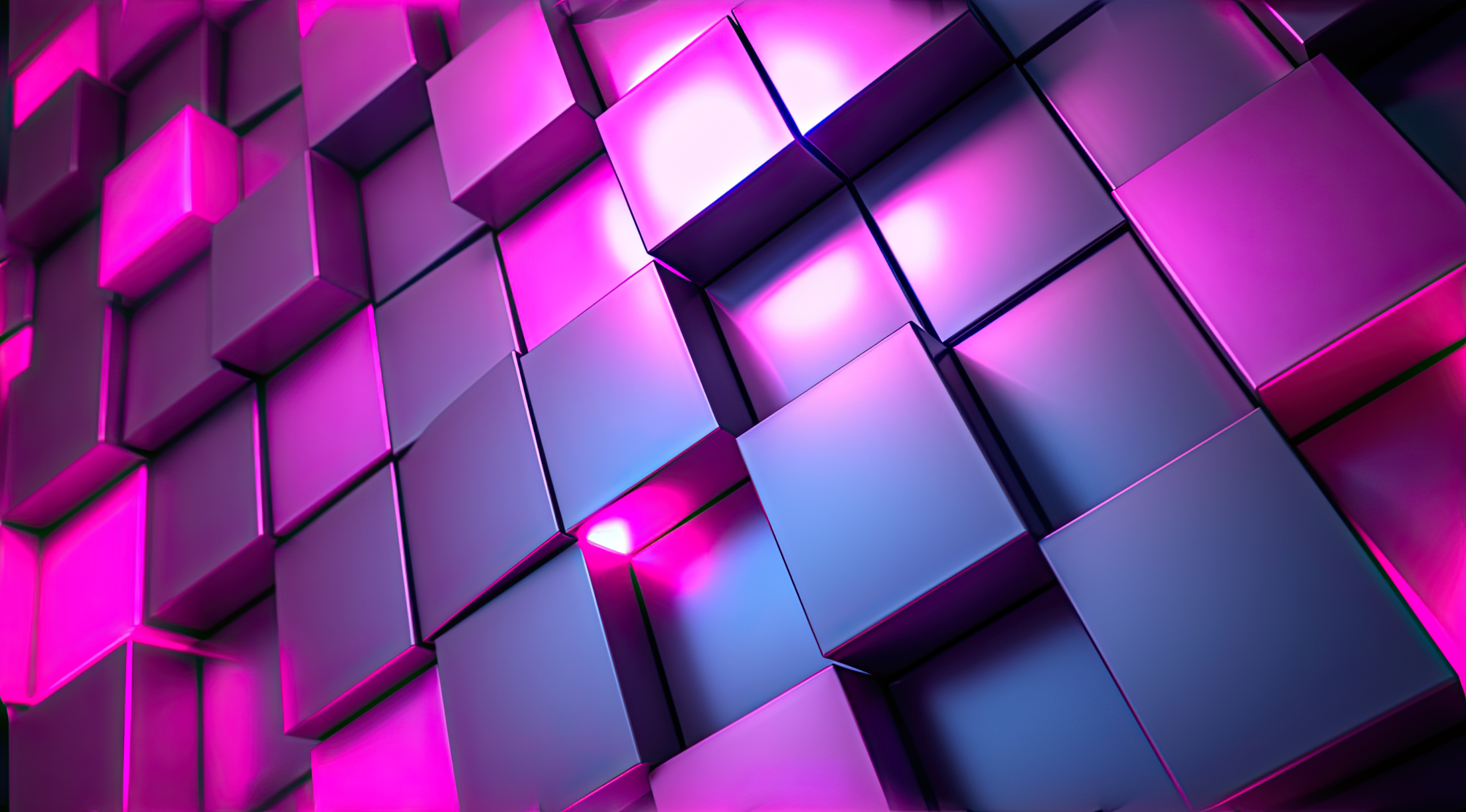 Modern 3d wallpaper with pink LED