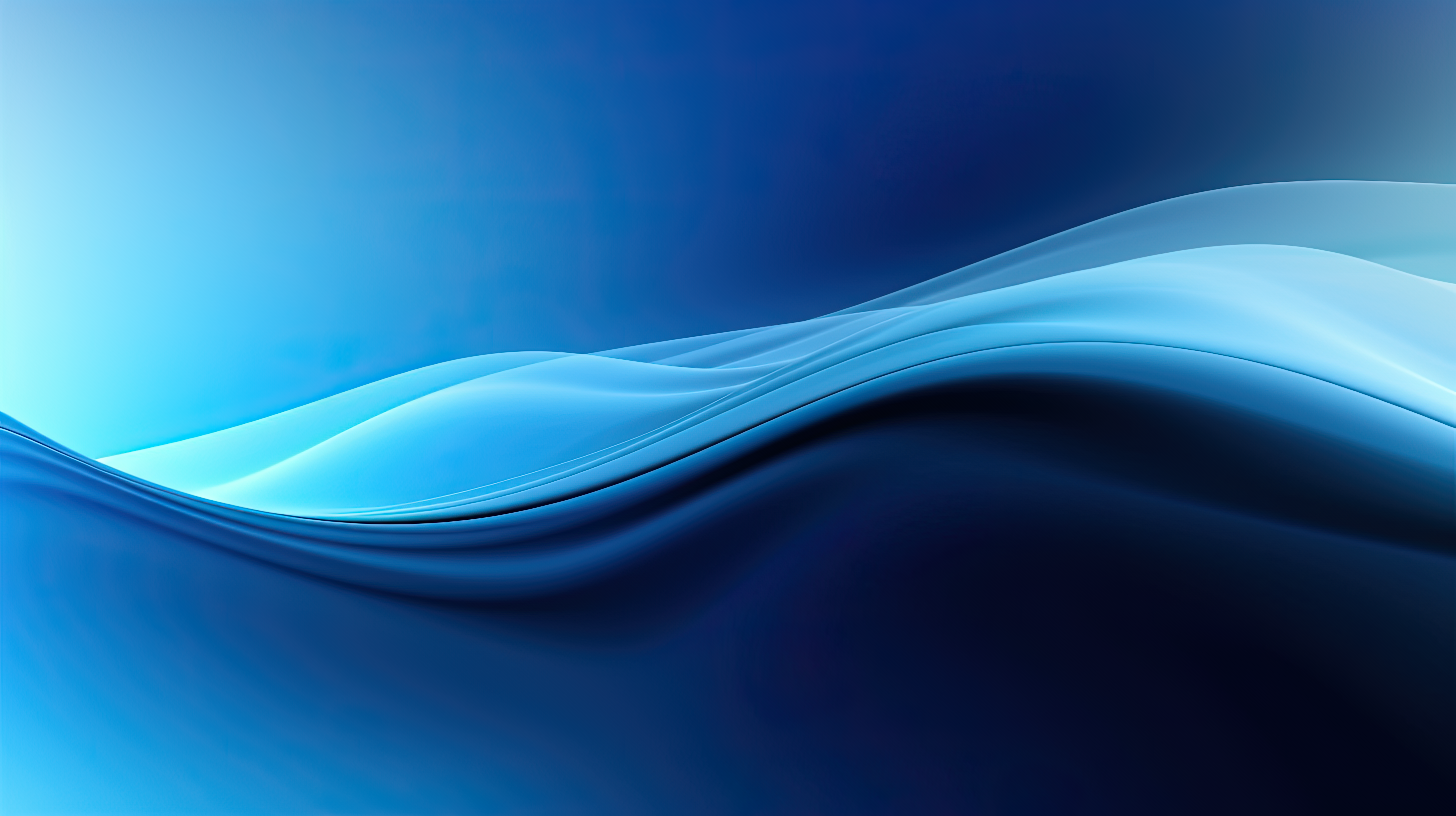 Modern abstract 3D backgound with blue wavy shapes