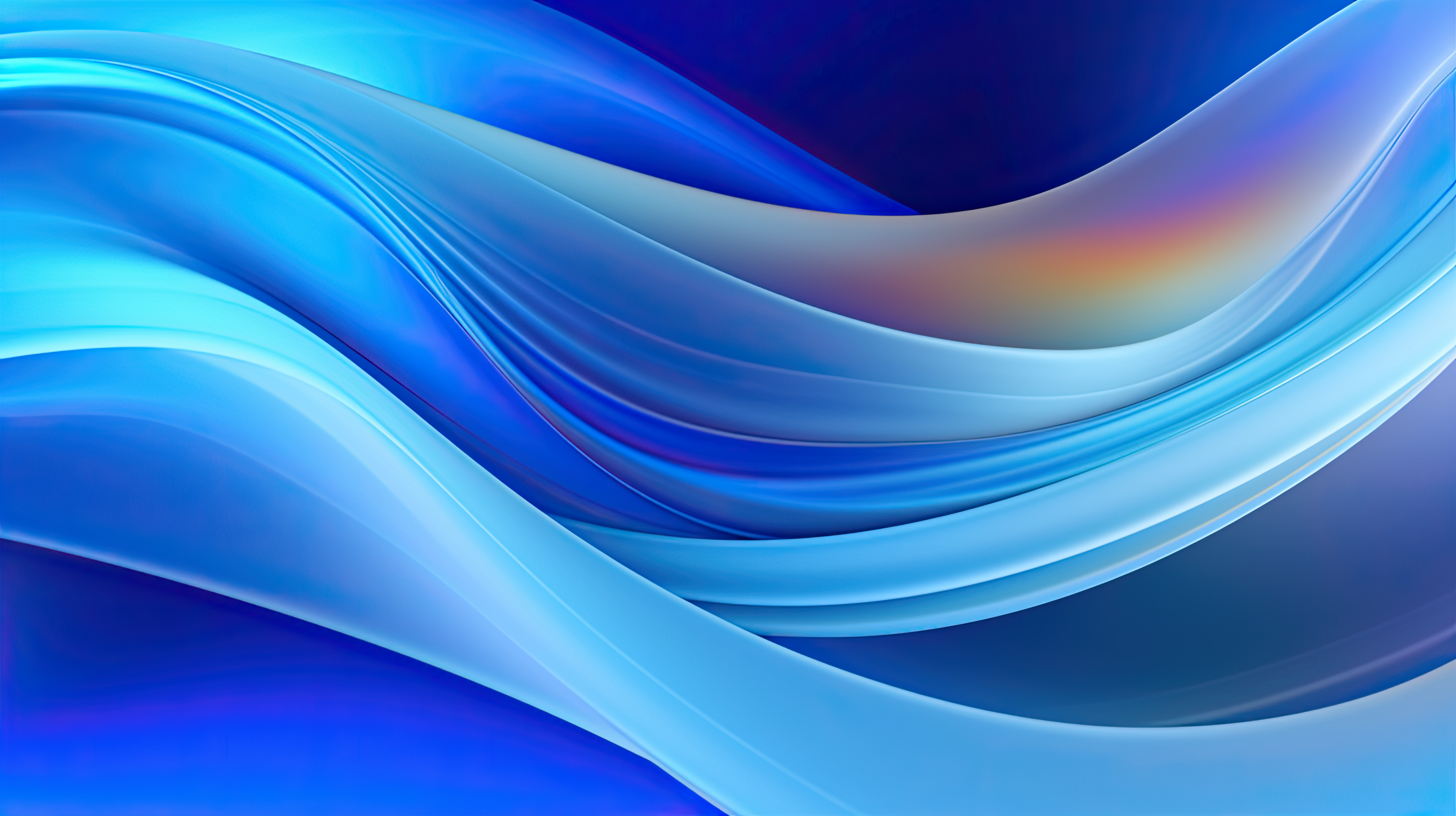 Modern abstract 3D backgound with blue wavy shapes