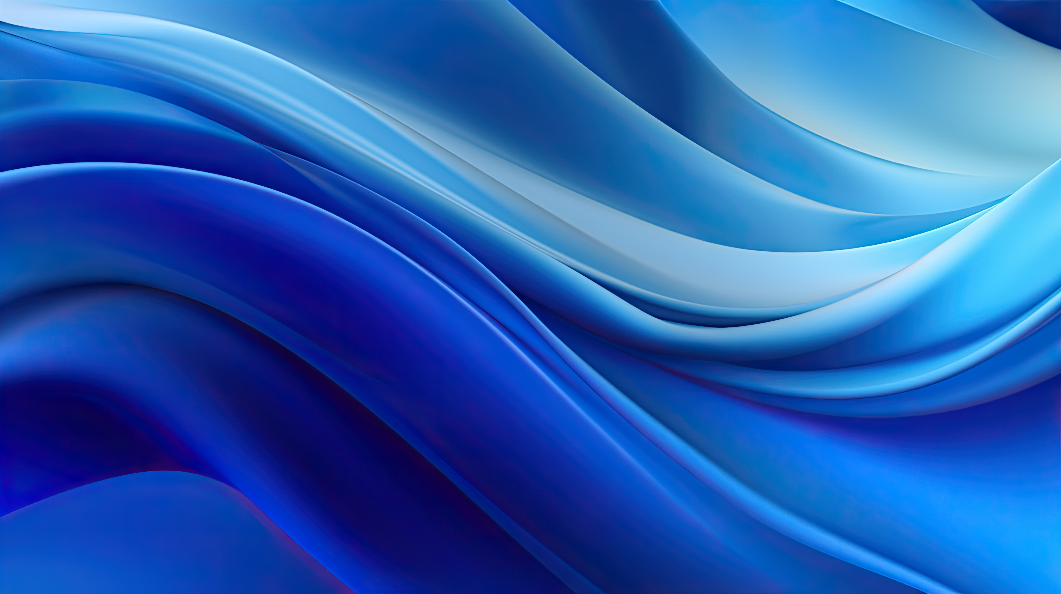 Modern abstract 3D backgound with blue wavy shapes