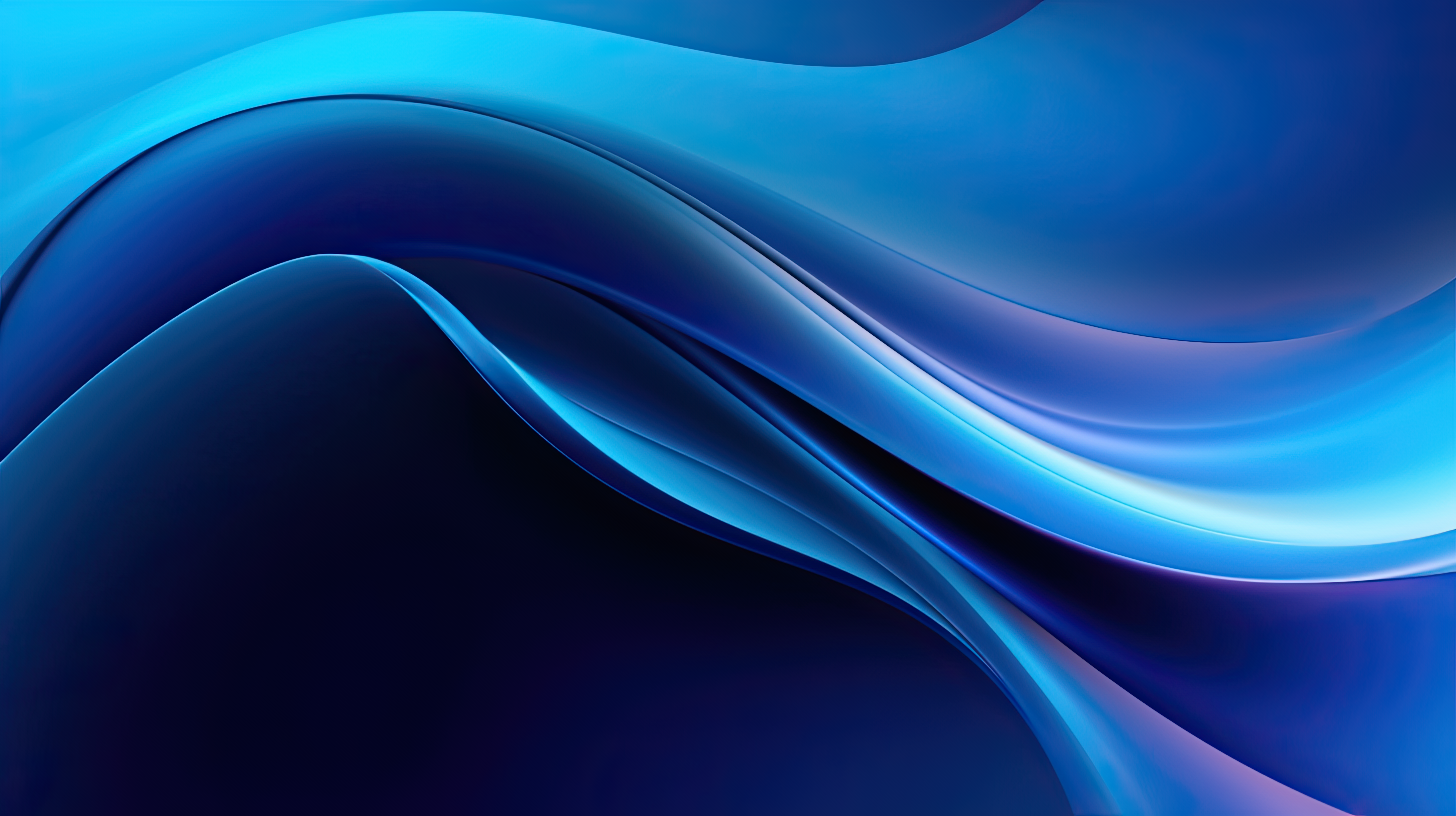 Modern abstract 3D backgound with blue wavy shapes