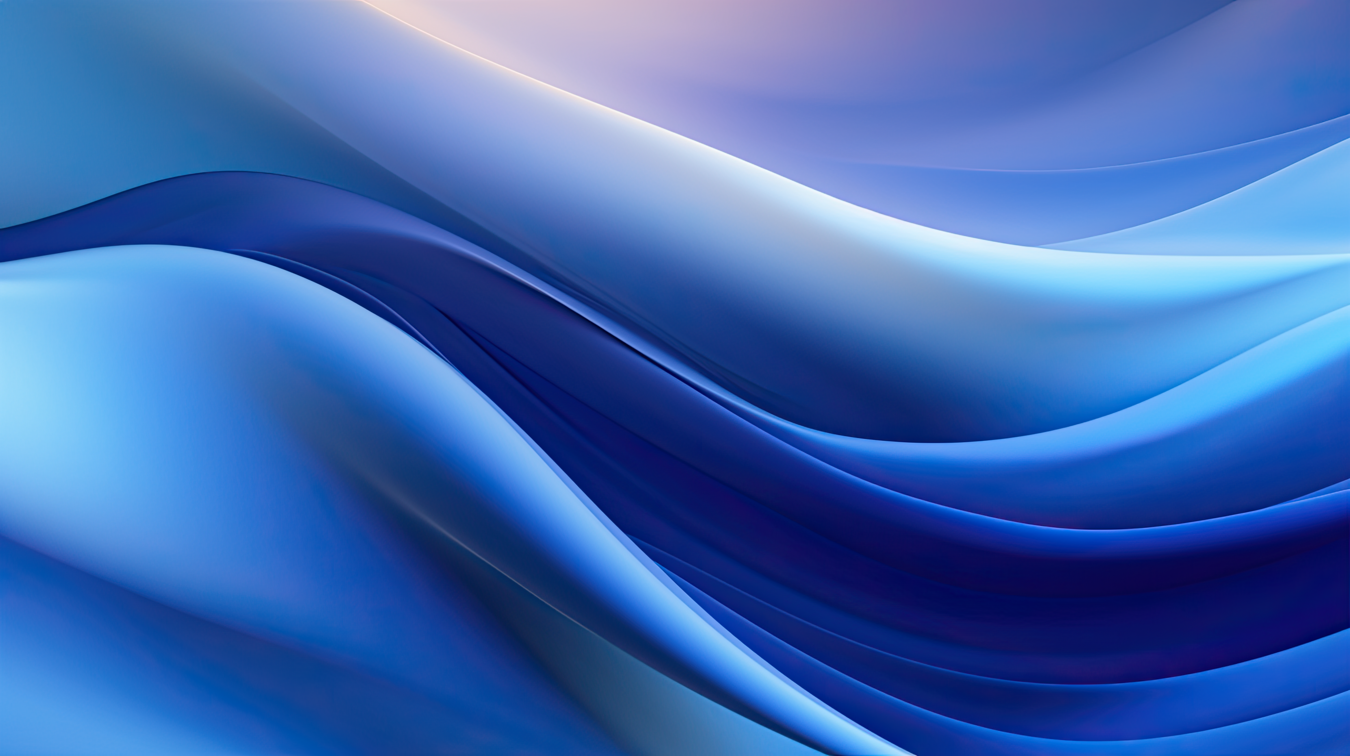 Modern abstract 3D backgound with blue wavy shapes