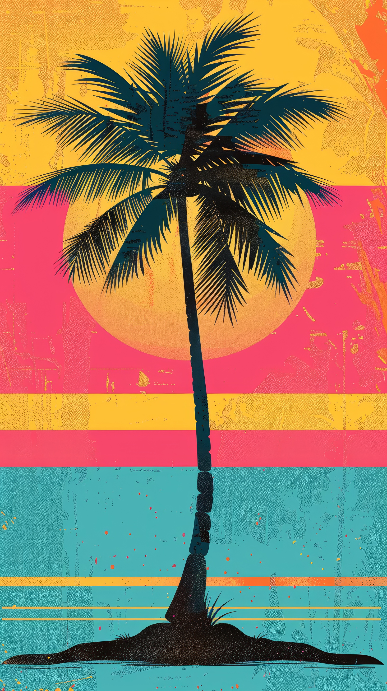 Palm tree silhouette vector