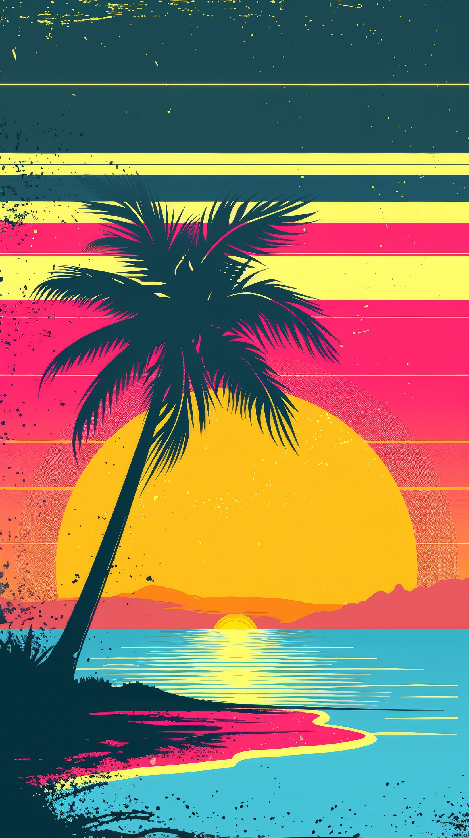 Palm tree silhouette vector