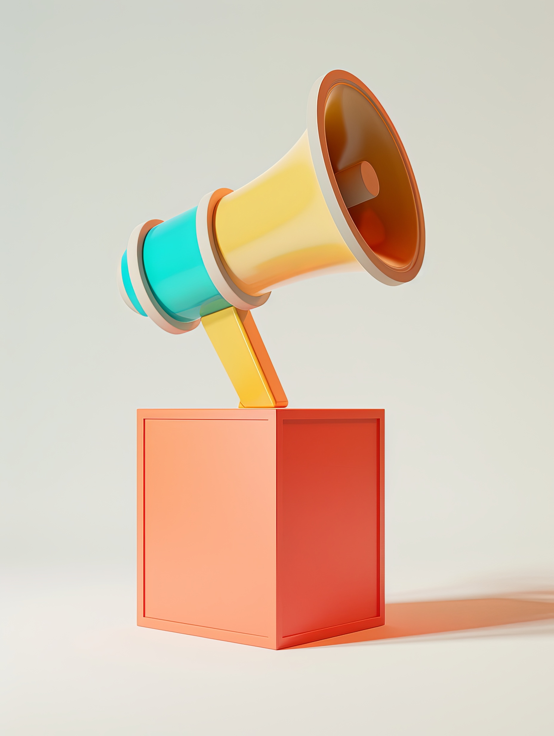 Product marketing with megaphone