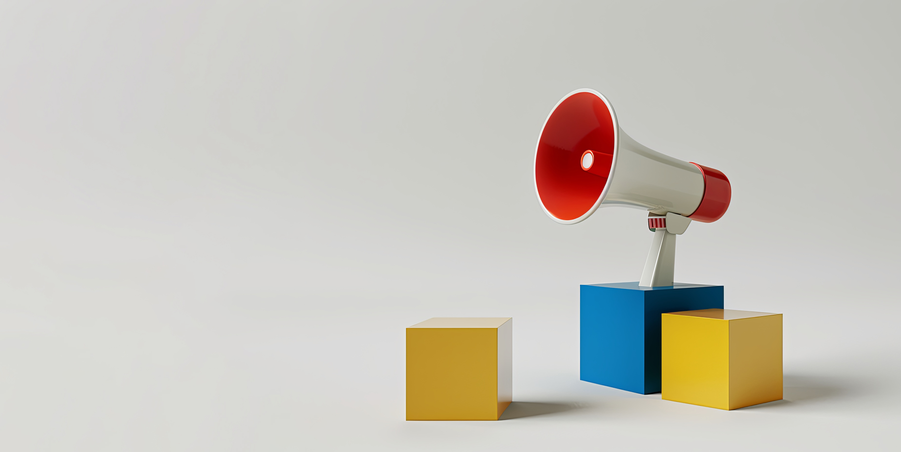 Product marketing with megaphone