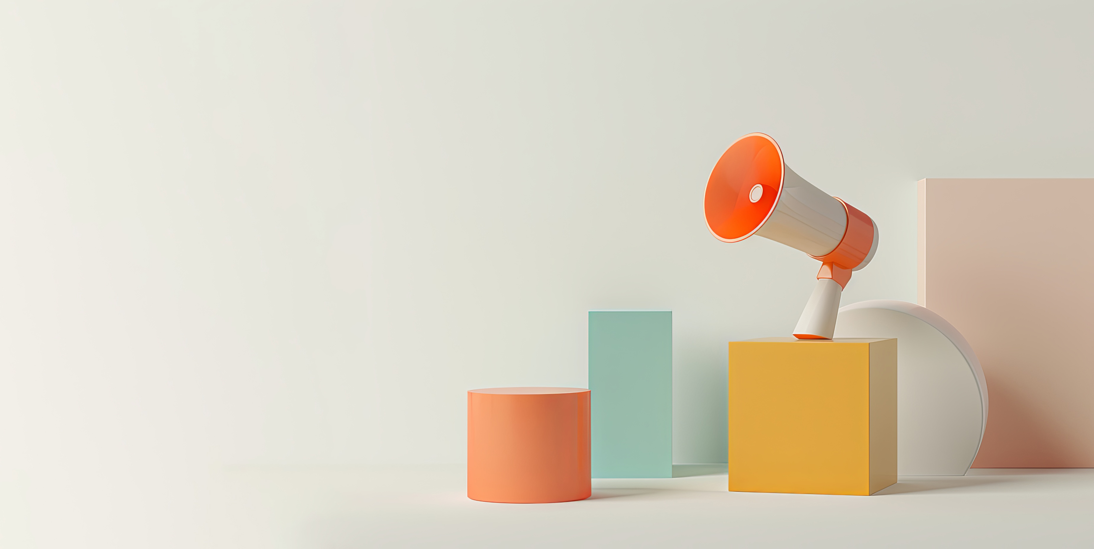 Product marketing with megaphone