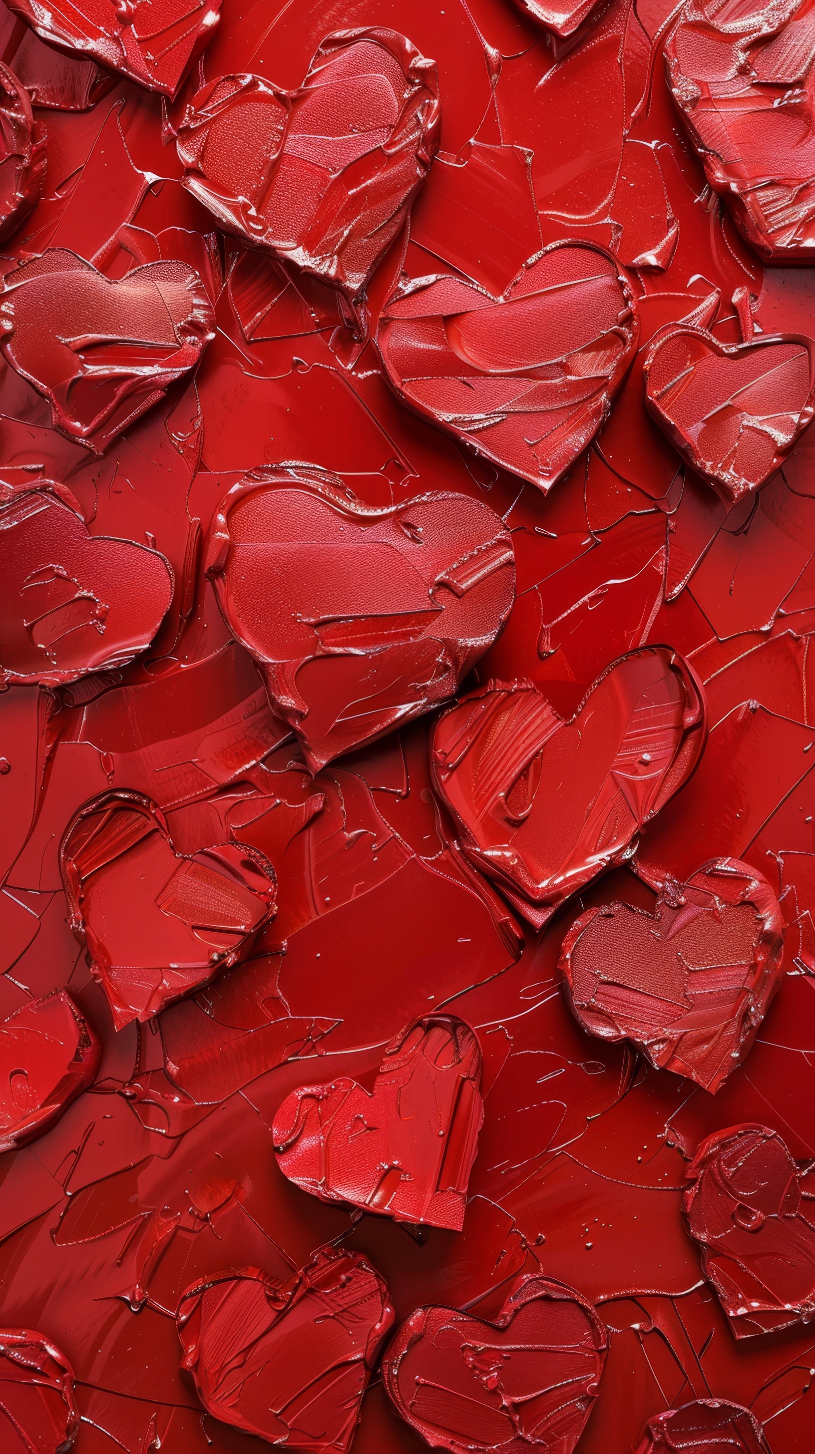 Red Valentine hearts background