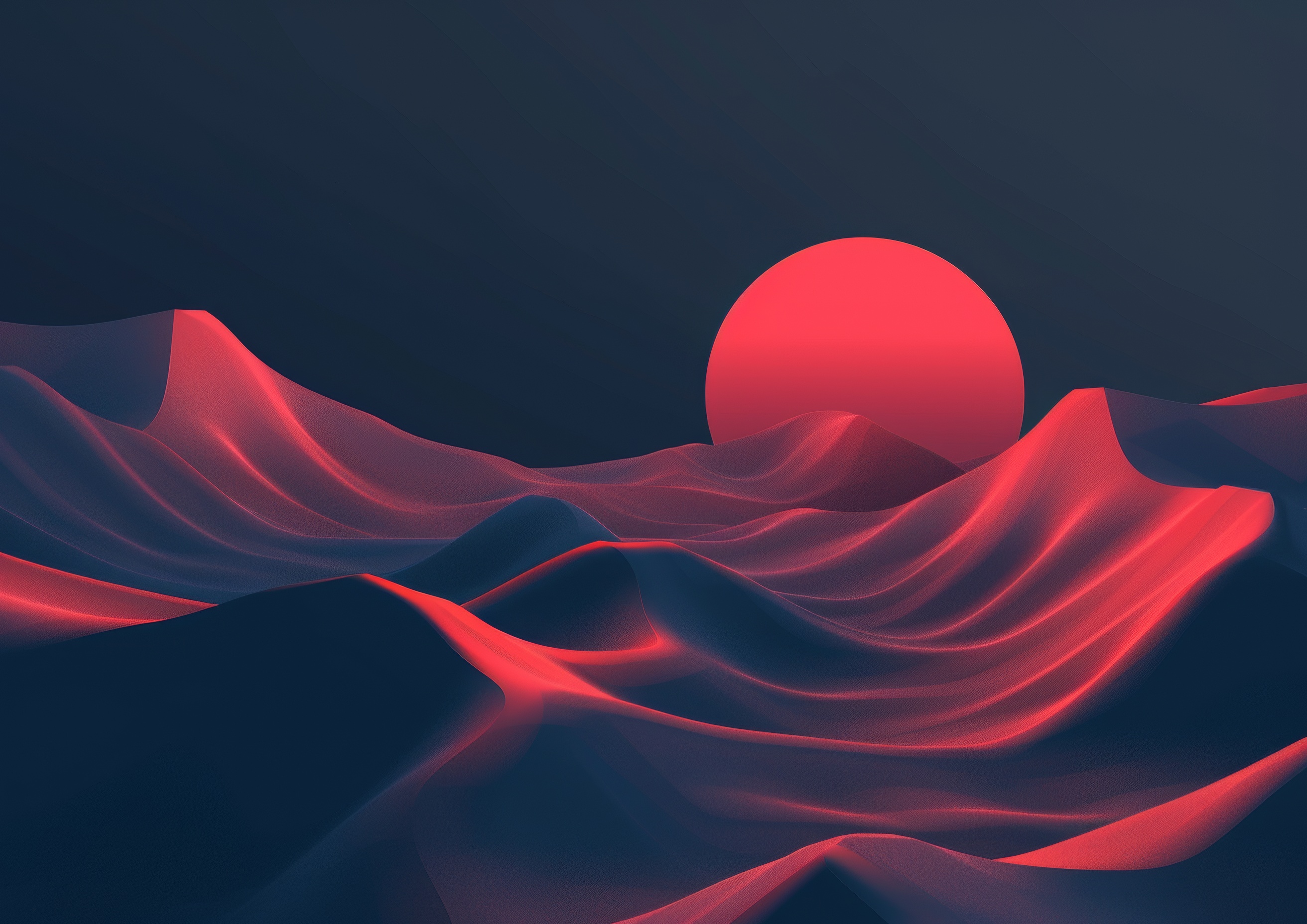 Retro themed abstract landscape