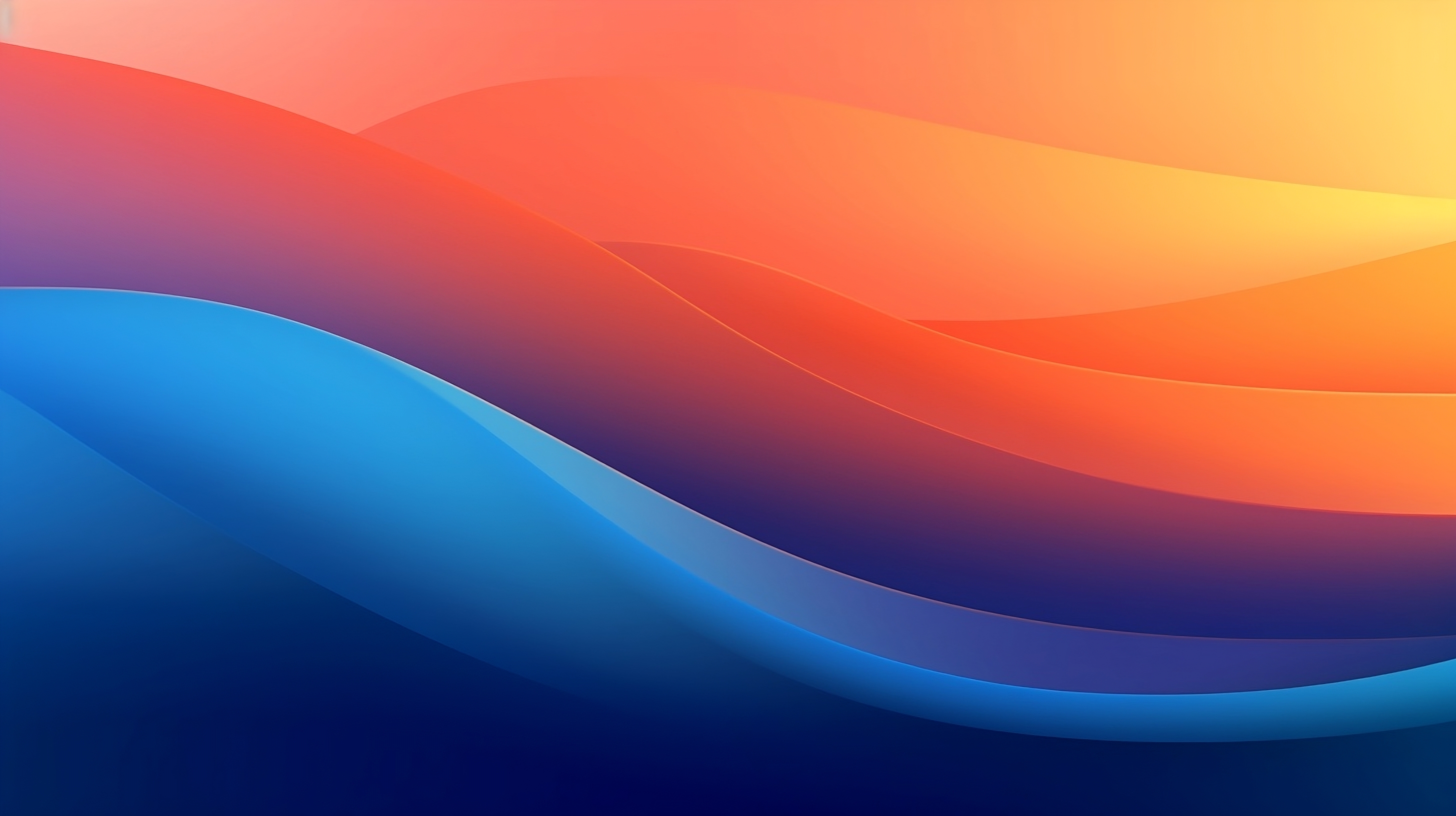 orange red blue abstract waves, gradient background