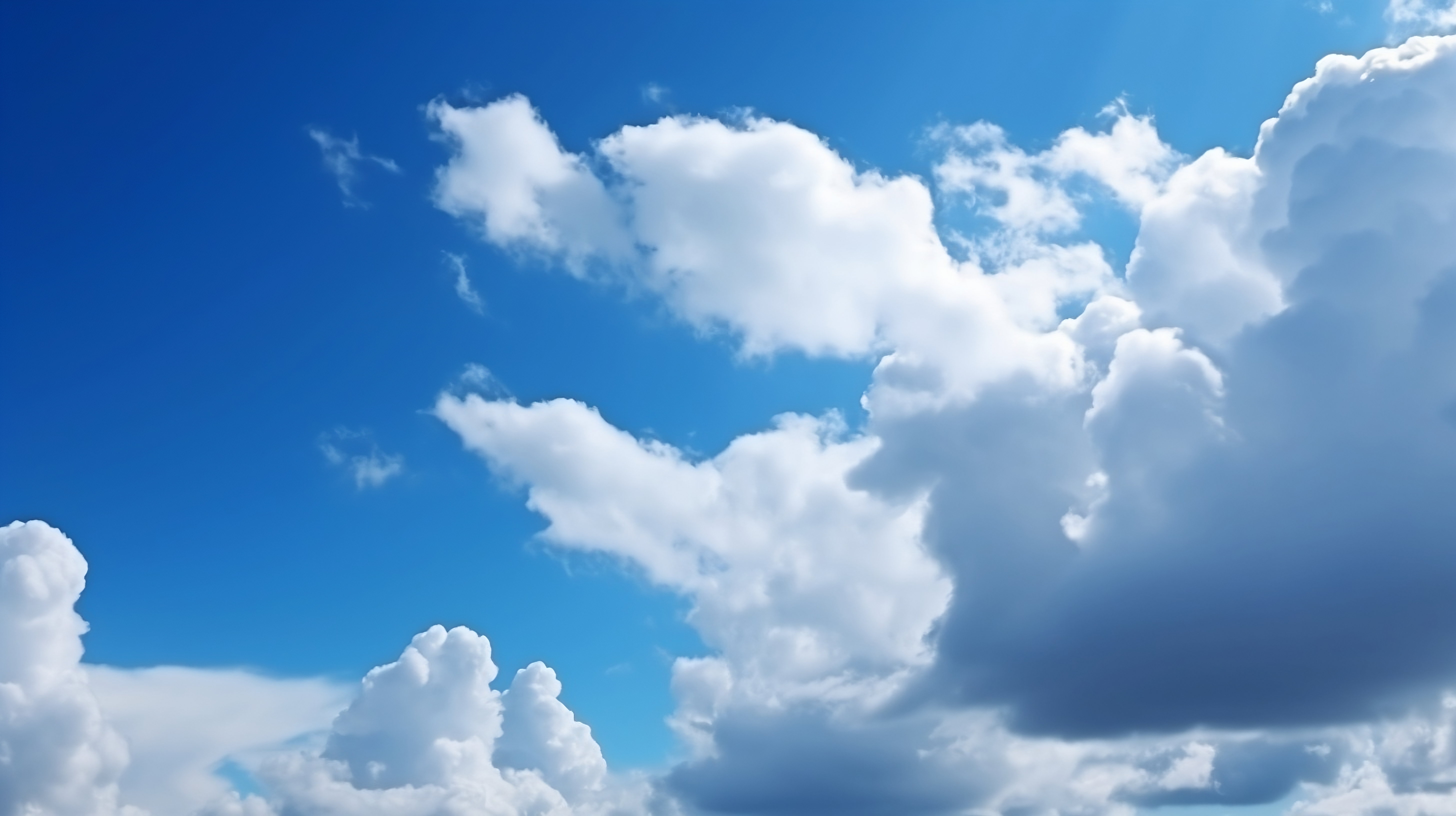 Beautiful soft clouds on blue sky, white clouds