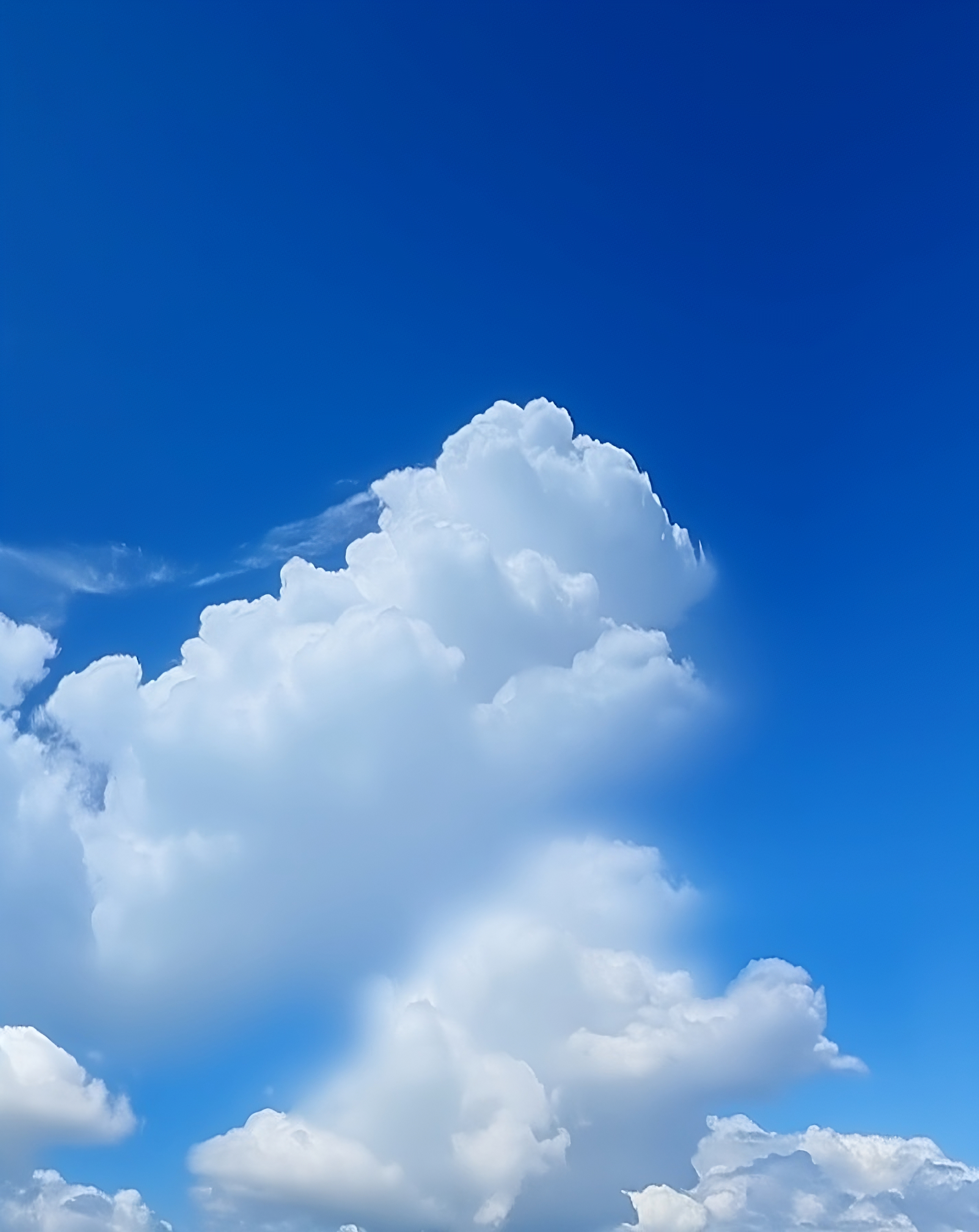 Beautiful soft clouds on blue sky, white clouds