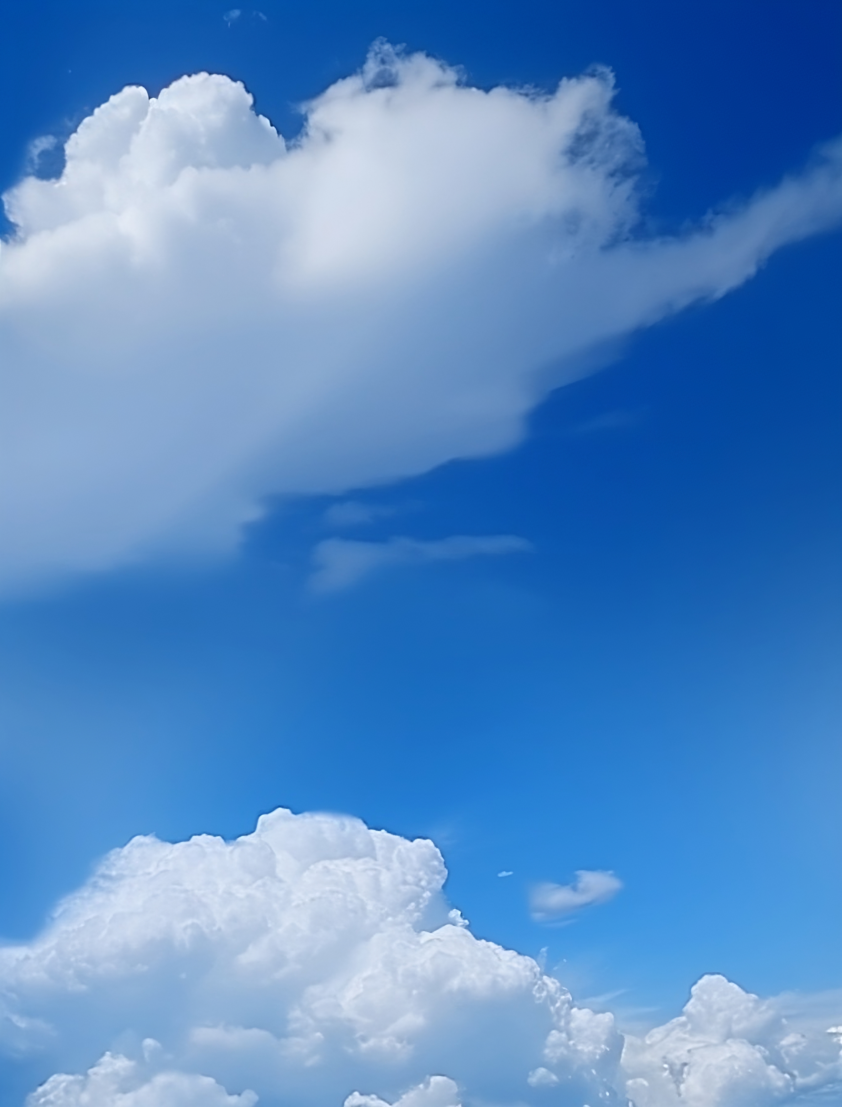 Beautiful soft clouds on blue sky, white clouds