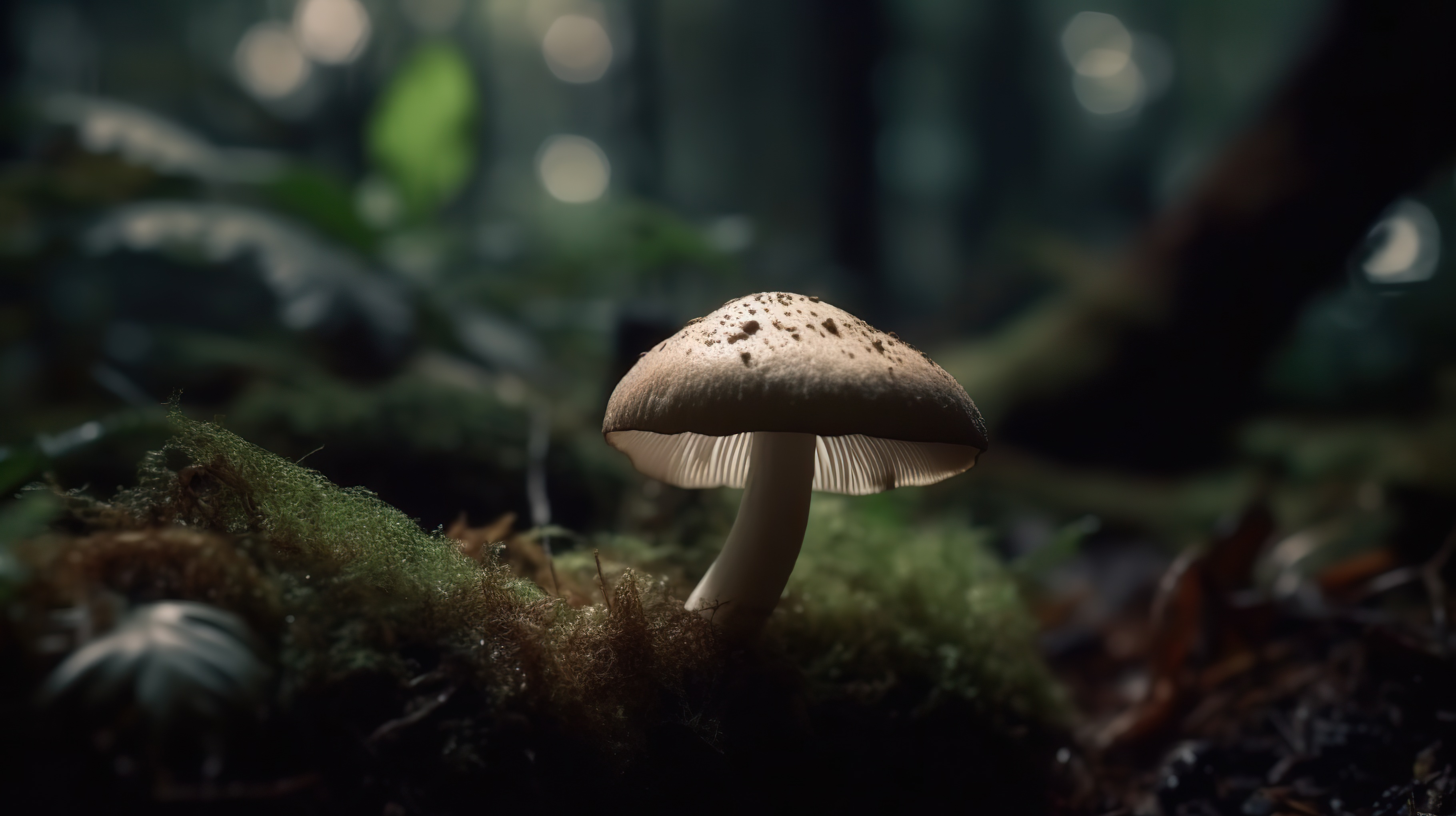 Close-up shot of Mushroom in the Forest