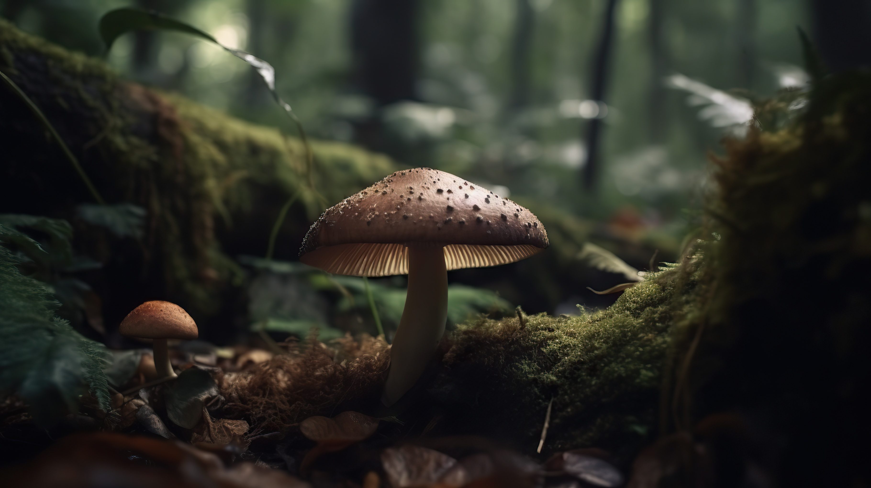 Close-up shot of Mushroom in the Forest