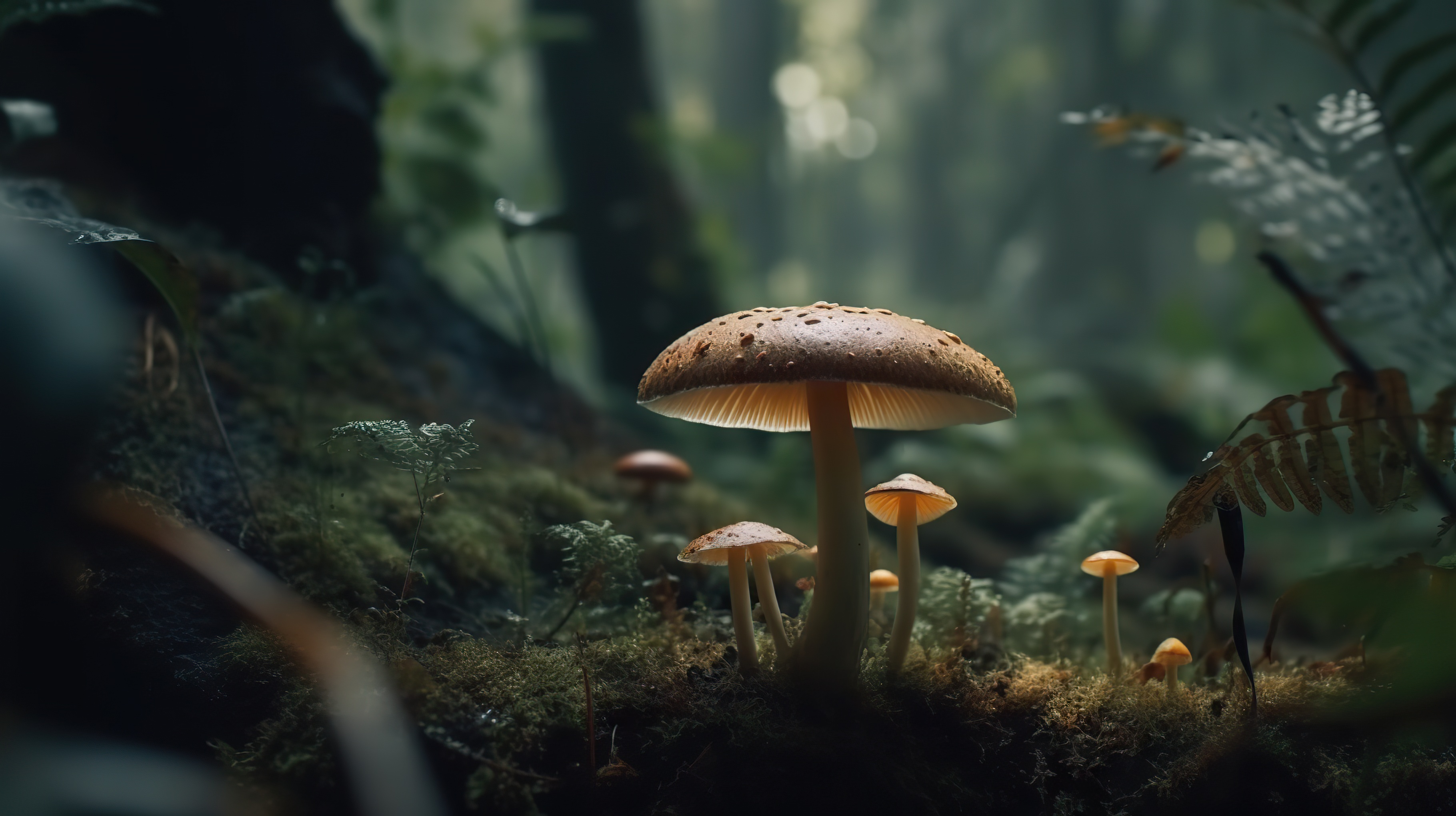 Close-up shot of Mushroom in the Forest